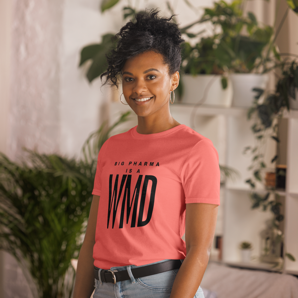 Big Pharma is a WMD tee, simple (6 color options) S-2X