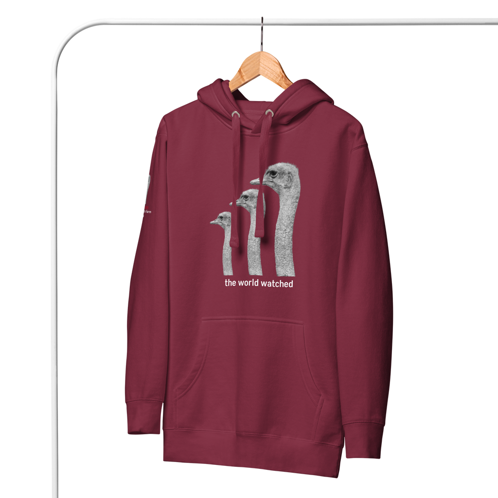 Canada Ostrich Farm Remembrance Hoodie for charity White Lettering (4 color options) S-2X