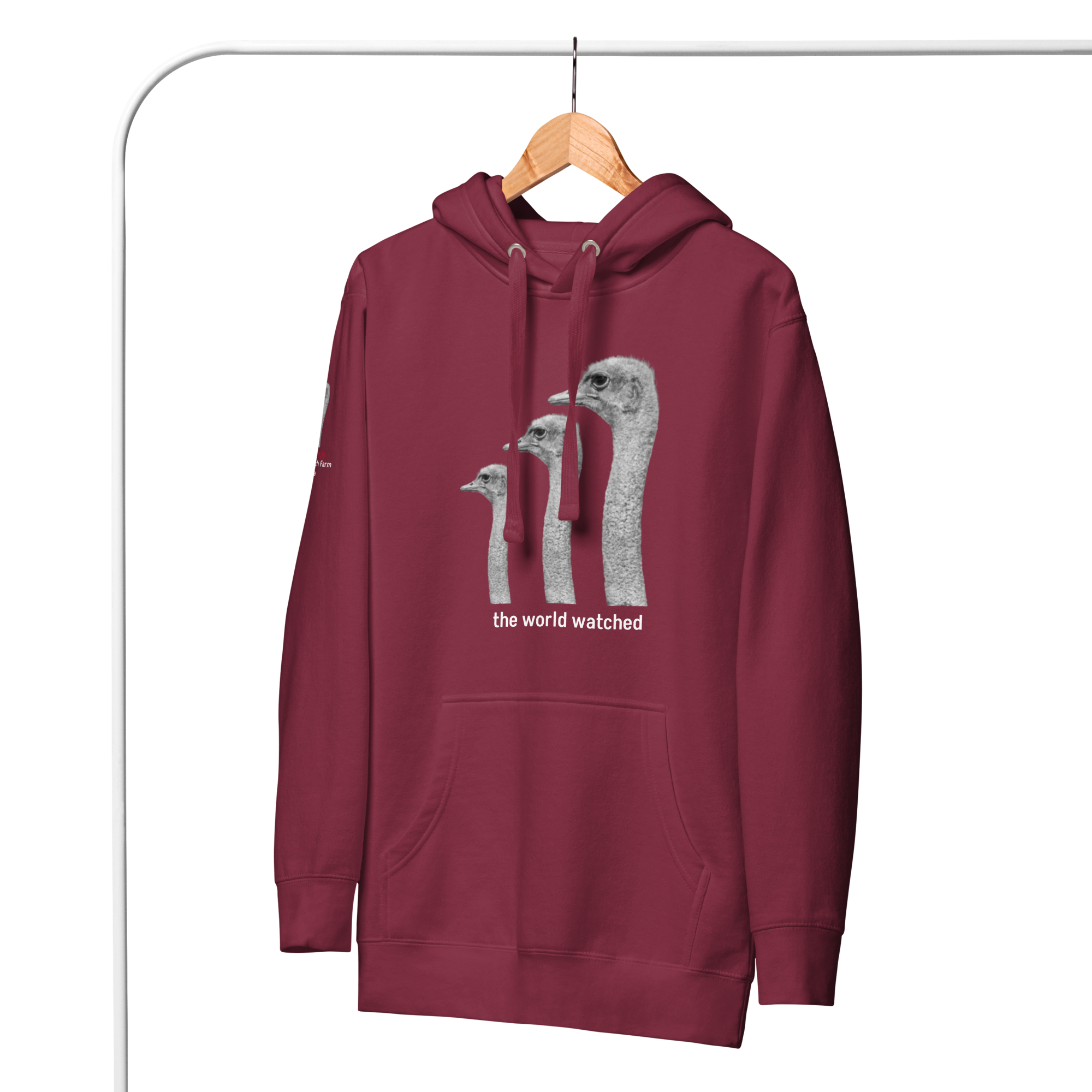 Canada Ostrich Farm Remembrance Hoodie for charity White Lettering (4 color options) S-2X