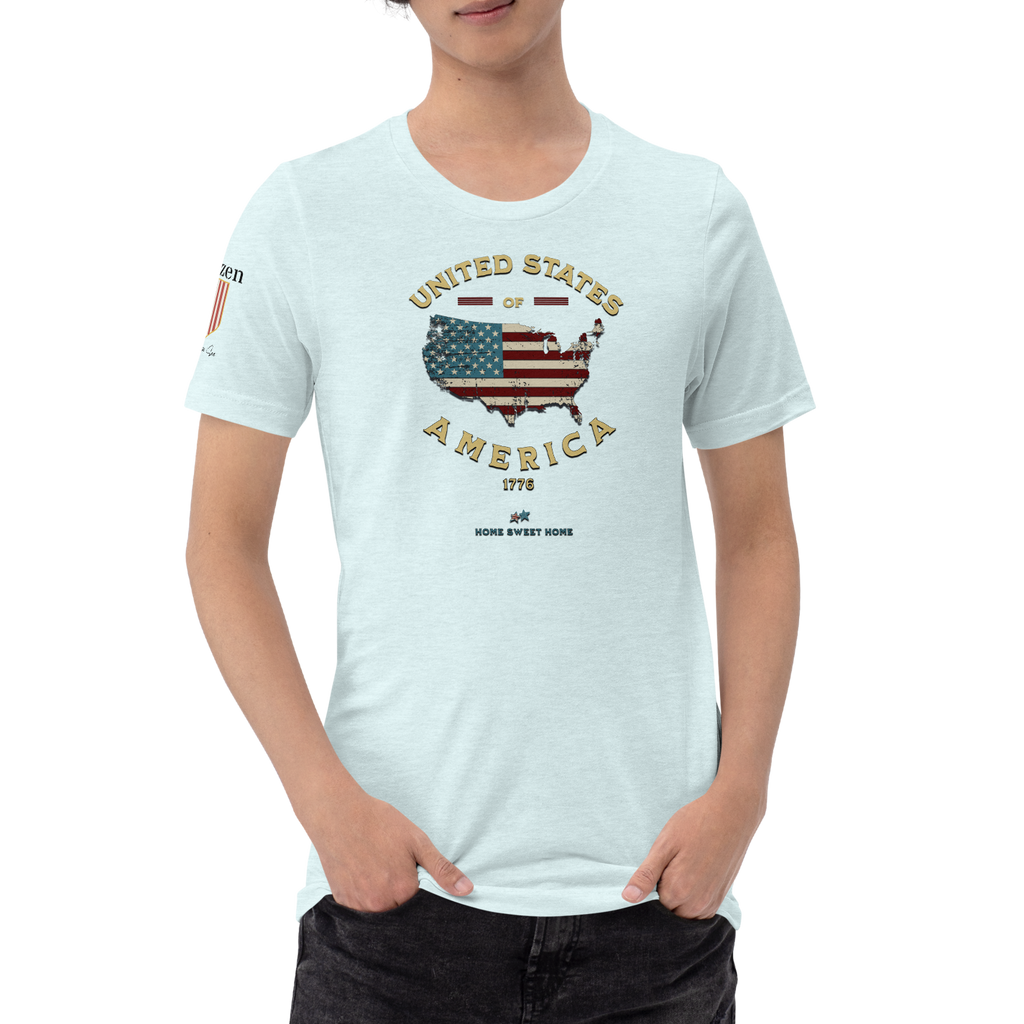 Americans Unite Patriotic 1776 USA 250 Proud American Citizen Unisex T-shirt (XS-3X) 5 COLORS