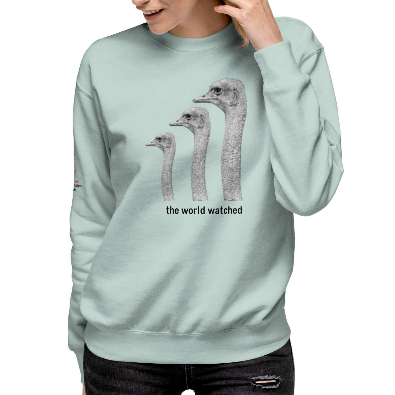 Canada Ostrich Farm Remembrance Sweatshirt for charity, Black Lettering (5 color options) S-2X