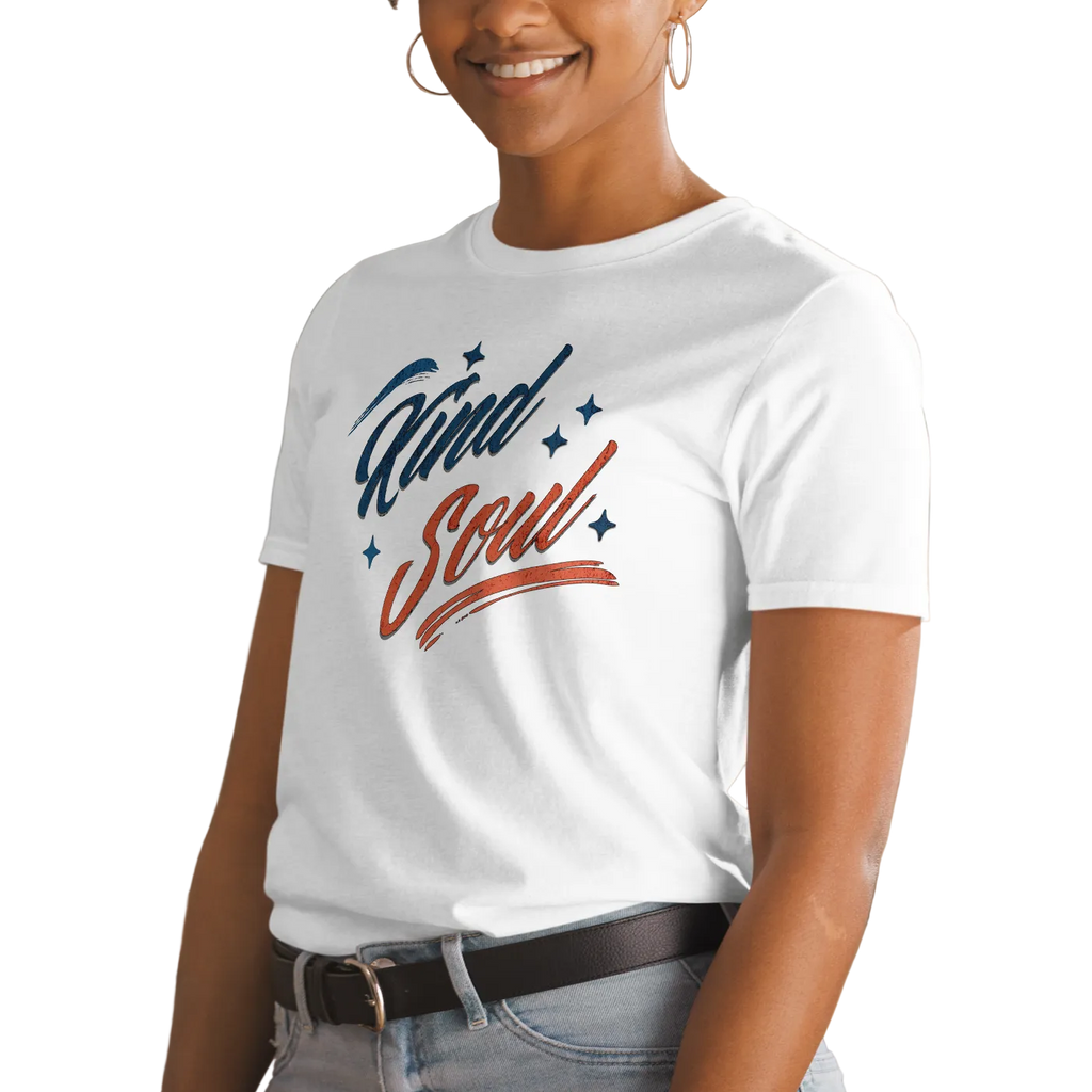 Expressively Generous, Kindhearted, Thoughtful, Considerate, and Compassionate Kind Soul Retro Unisex T-shirt (S-2X) 4 COLORS