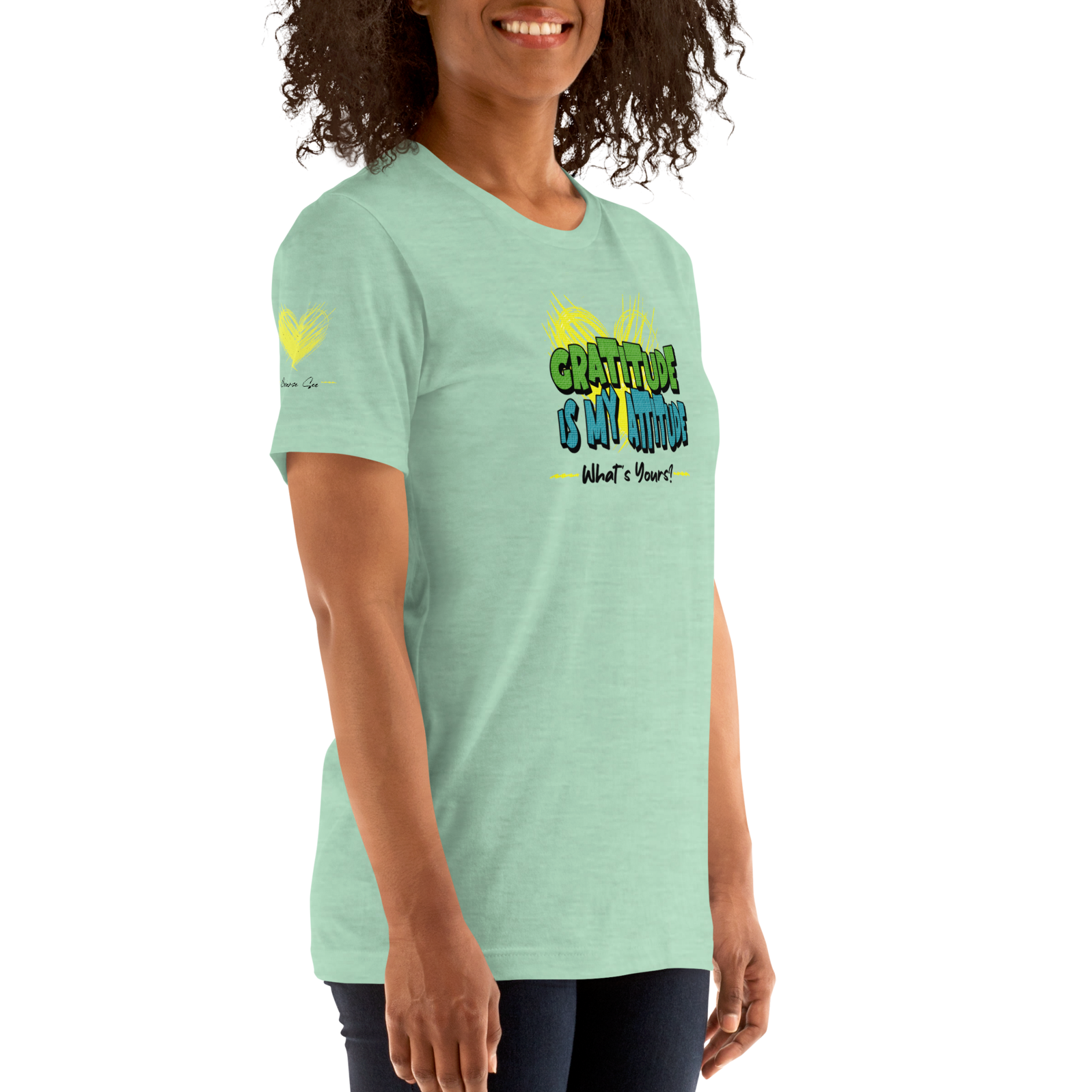Chirpy and Uplifting Attitude of Gratitude is the Way Unisex T-shirt (S-2X) 5 Colors