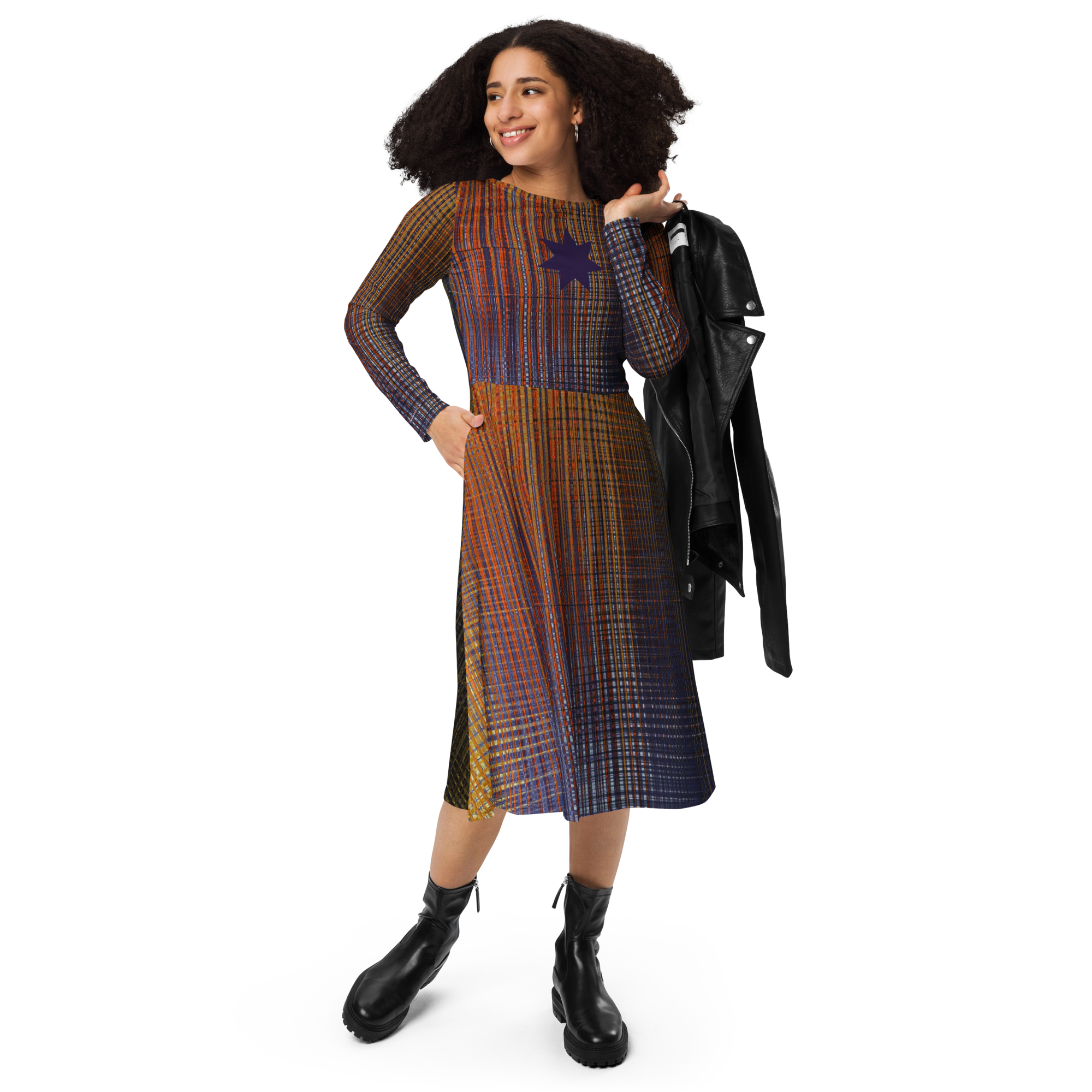 Stars on Fire Midi Pocket Dress