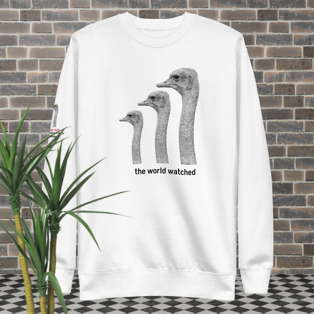 Canada Ostrich Farm Remembrance Sweatshirt for charity, Black Lettering (5 color options) S-2X