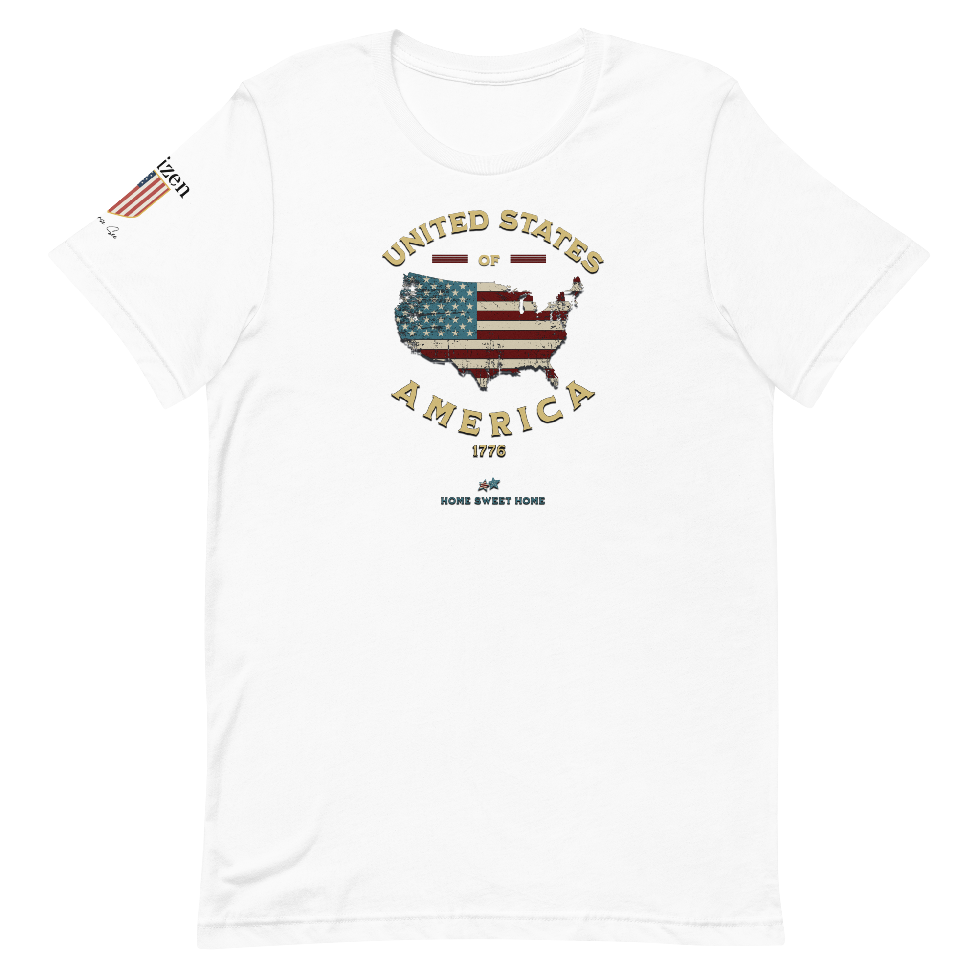 Americans Unite Patriotic 1776 USA 250 Proud American Citizen Unisex T-shirt (XS-3X) 5 COLORS