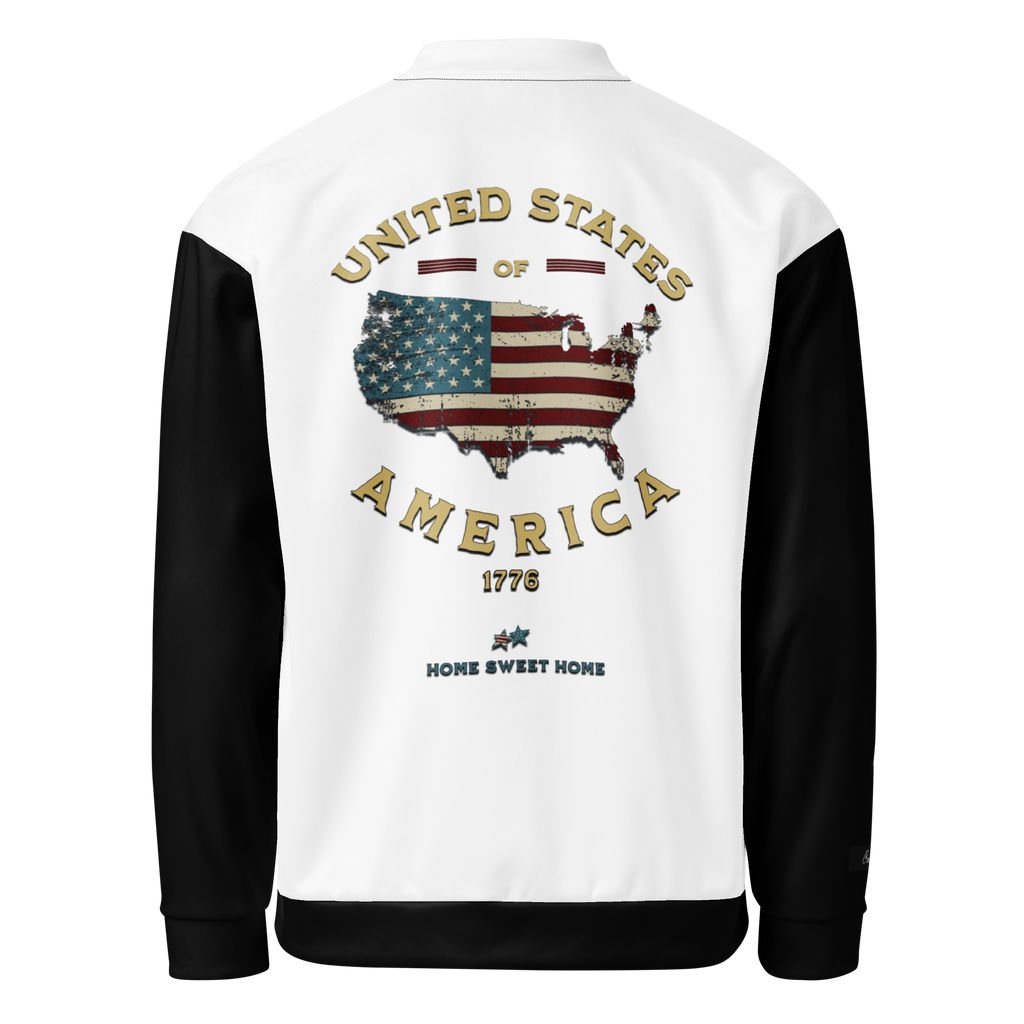 Uniting All Americans! Patriotic 1776 USA 250 Proud American Citizen Unisex Bomber Jacket (XS-3X)