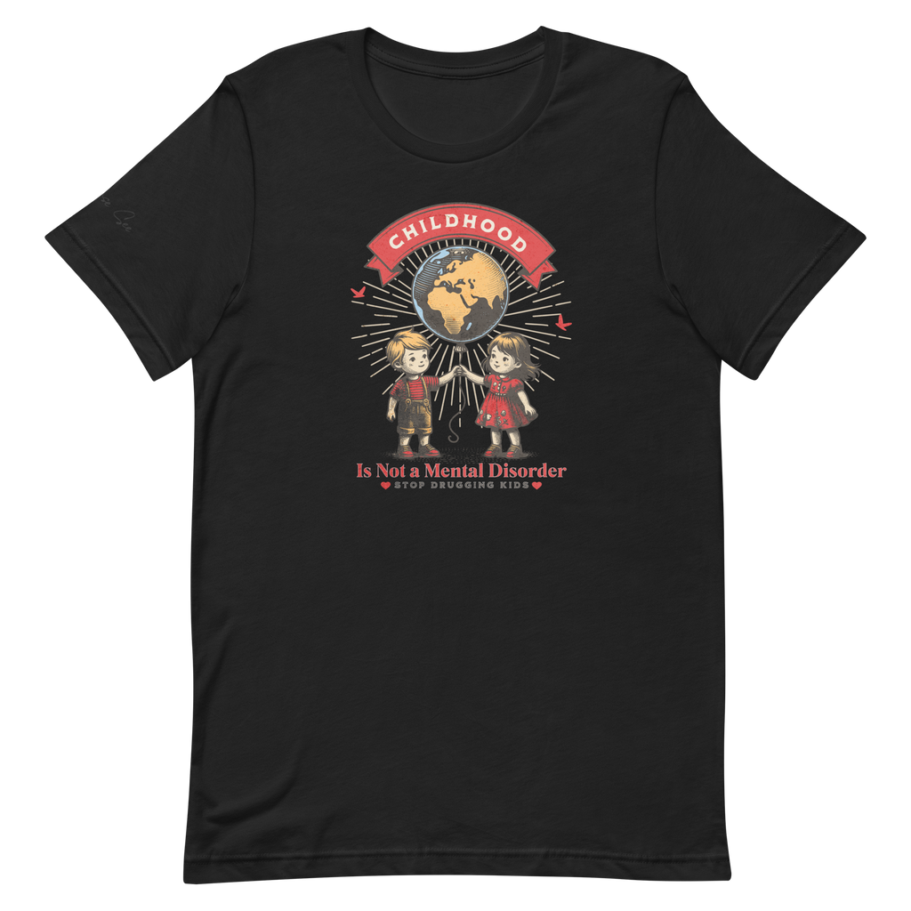 Whimsy, Retro, and Reflective Childhood Mental Health Premium Unisex T-Shirt (XS-2X) 4 Colors