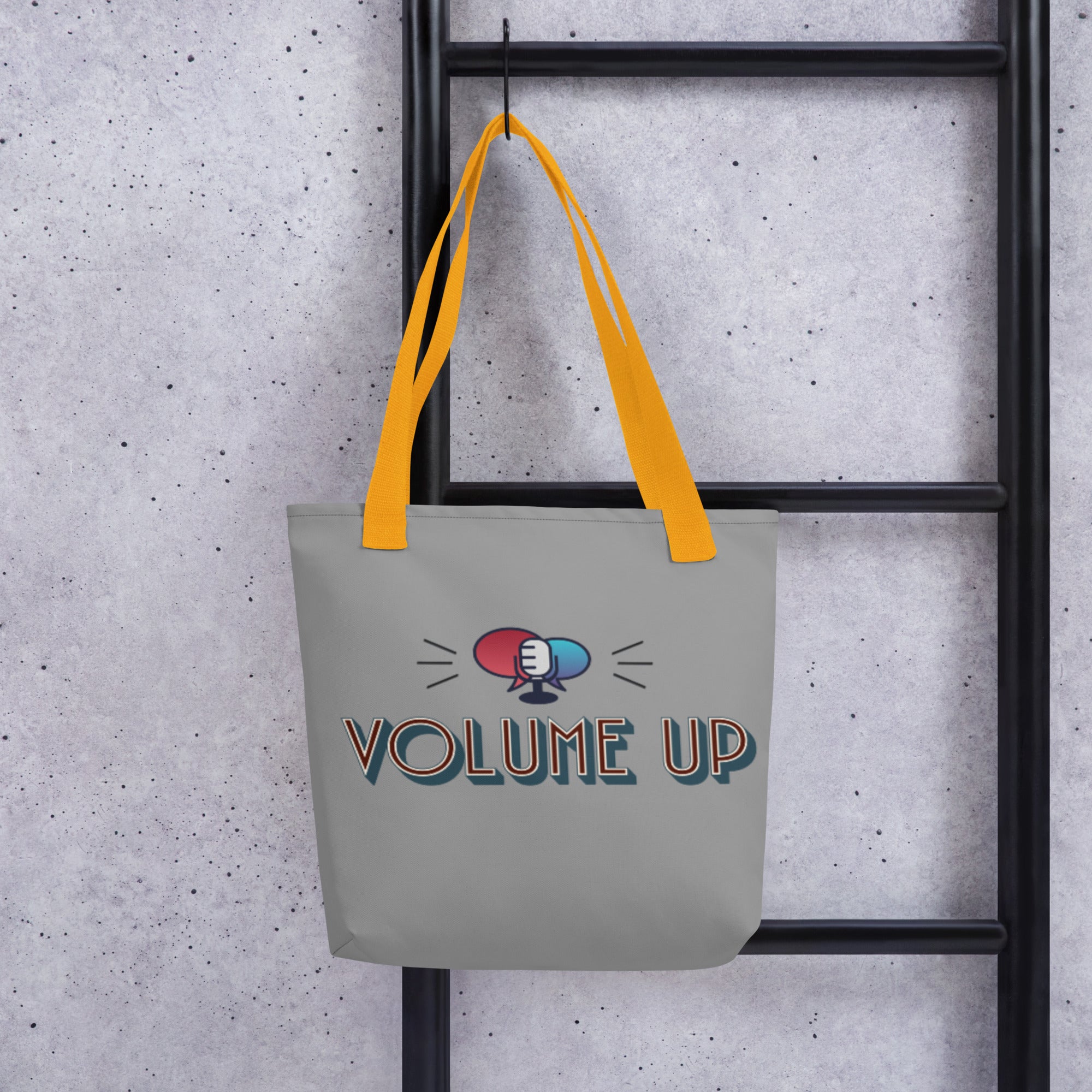 VOLUME UP Tote Bag (2 handle color options)