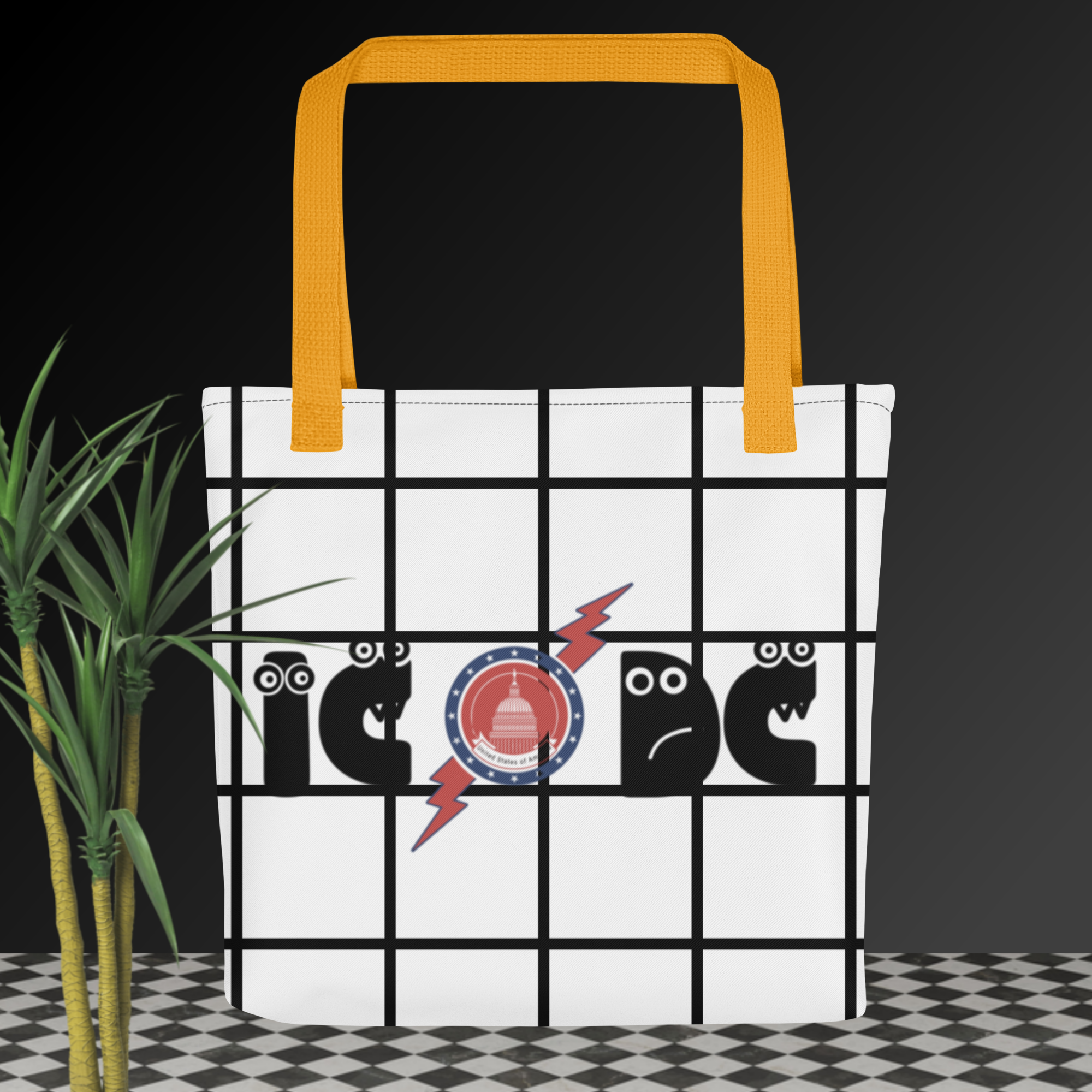 IC/DC Tote Bag (2 handle color options) dual sided graphic