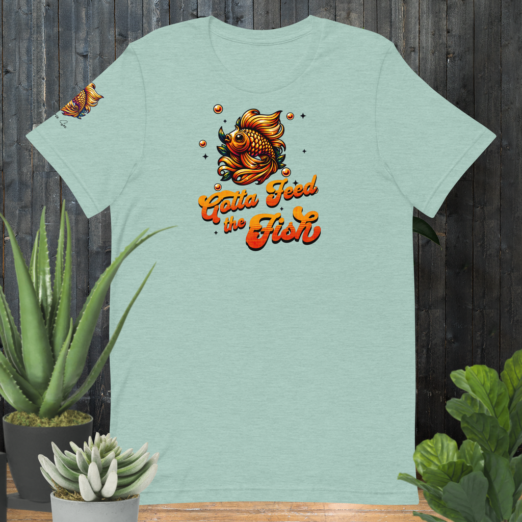 Gotta Feed the Fish T-shirt (6 color options) XS - 2X