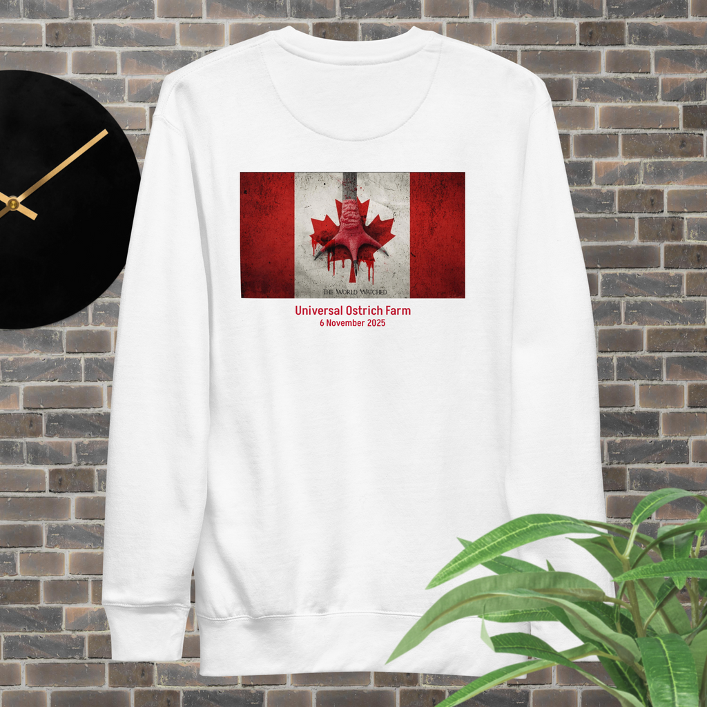 Canada Ostrich Farm Remembrance Flag & Foot Sweatshirt for charity (3 color options) S-2X