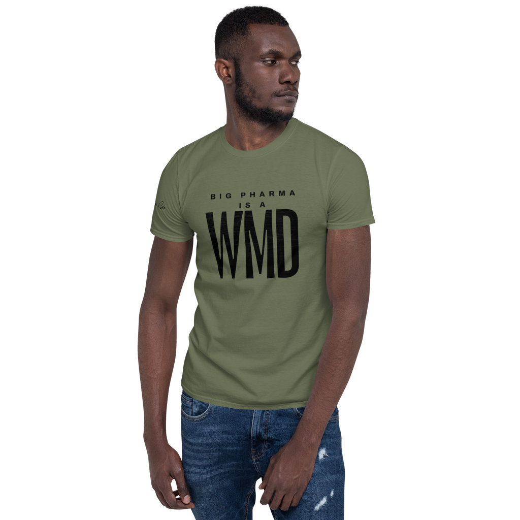 Big Pharma is a WMD tee, simple (6 color options) S-2X