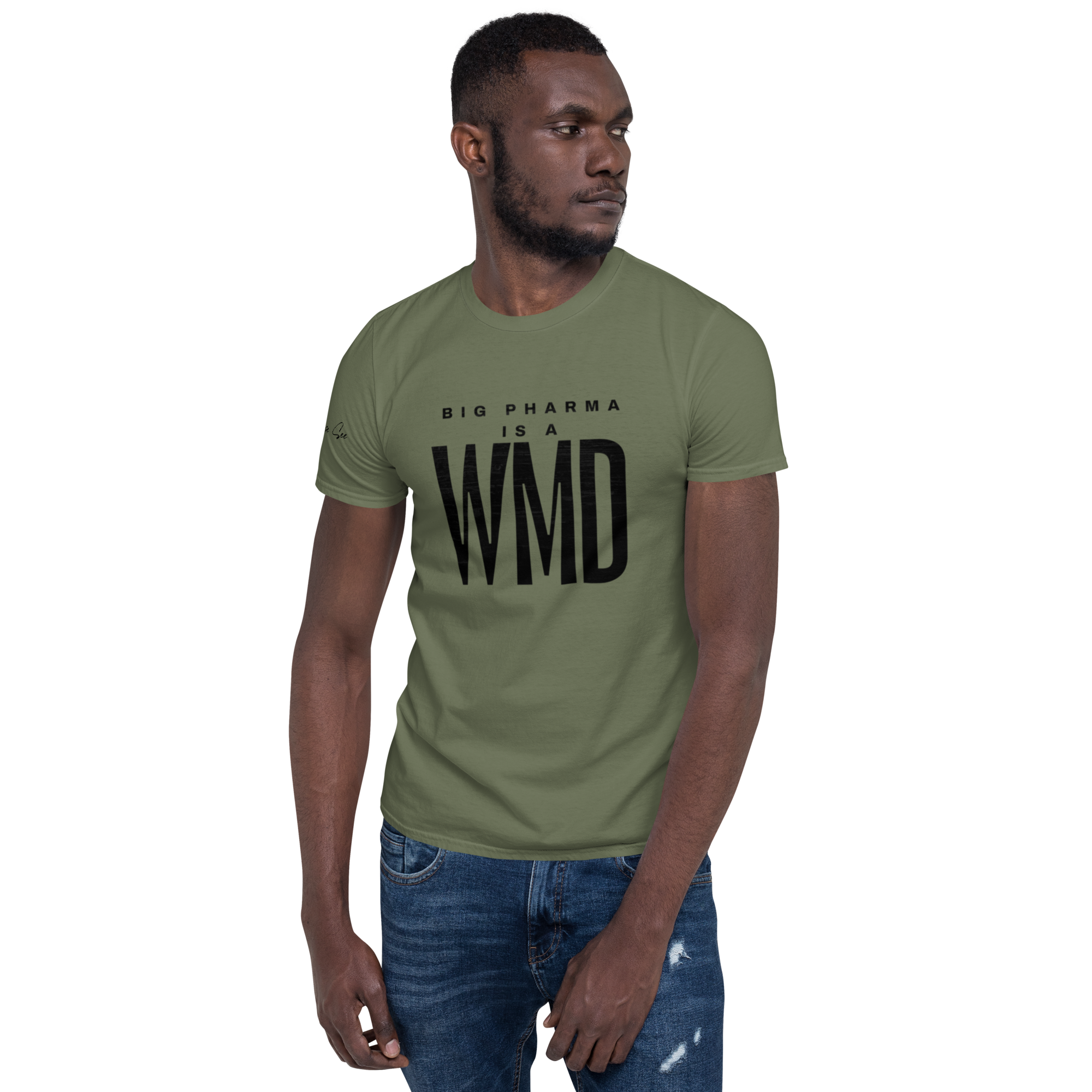 Big Pharma is a WMD tee, simple (6 color options) S-2X