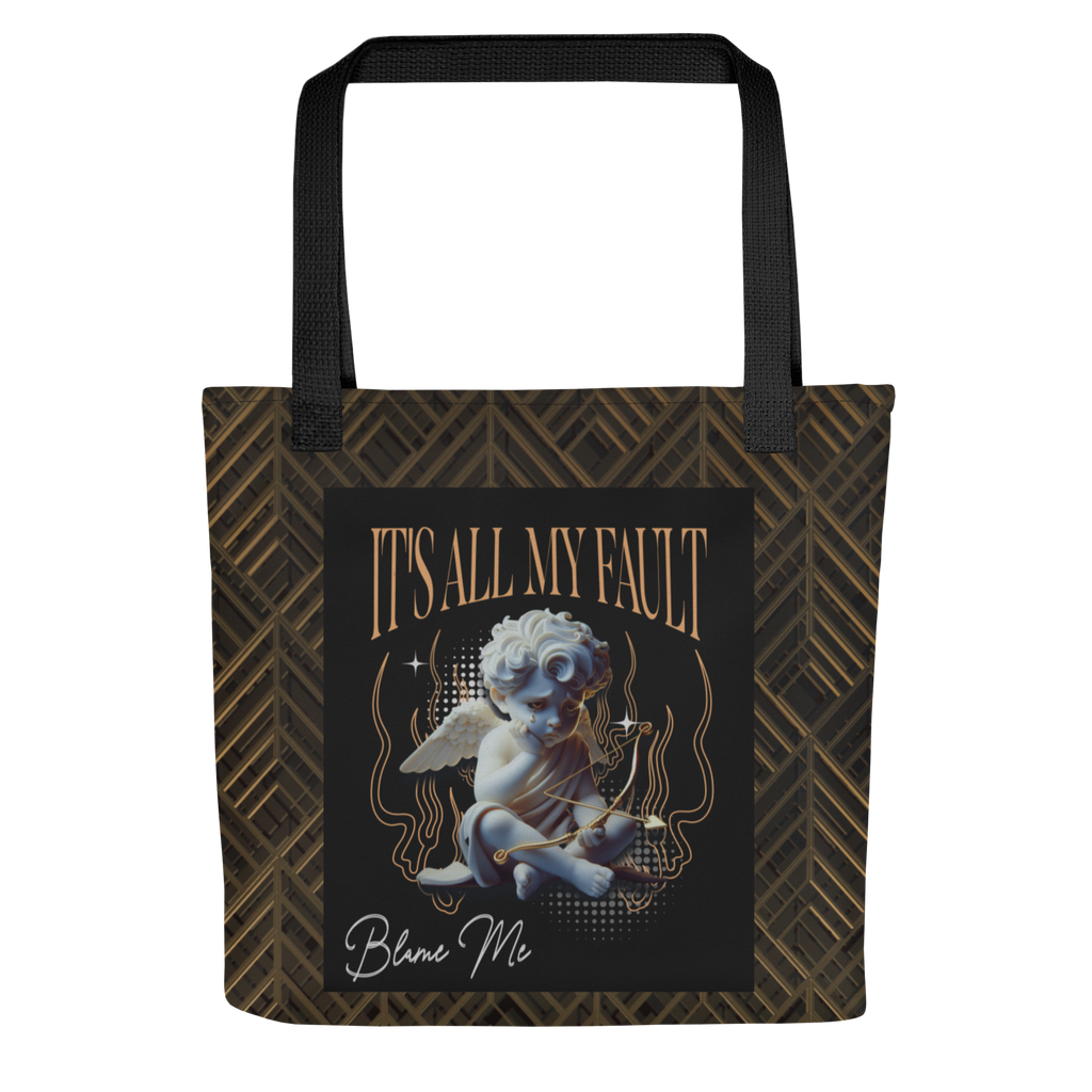 Sassy, Satirical, Adorably Angelic It's All My Fault Blame Me Tote Bag - 2 COLORS