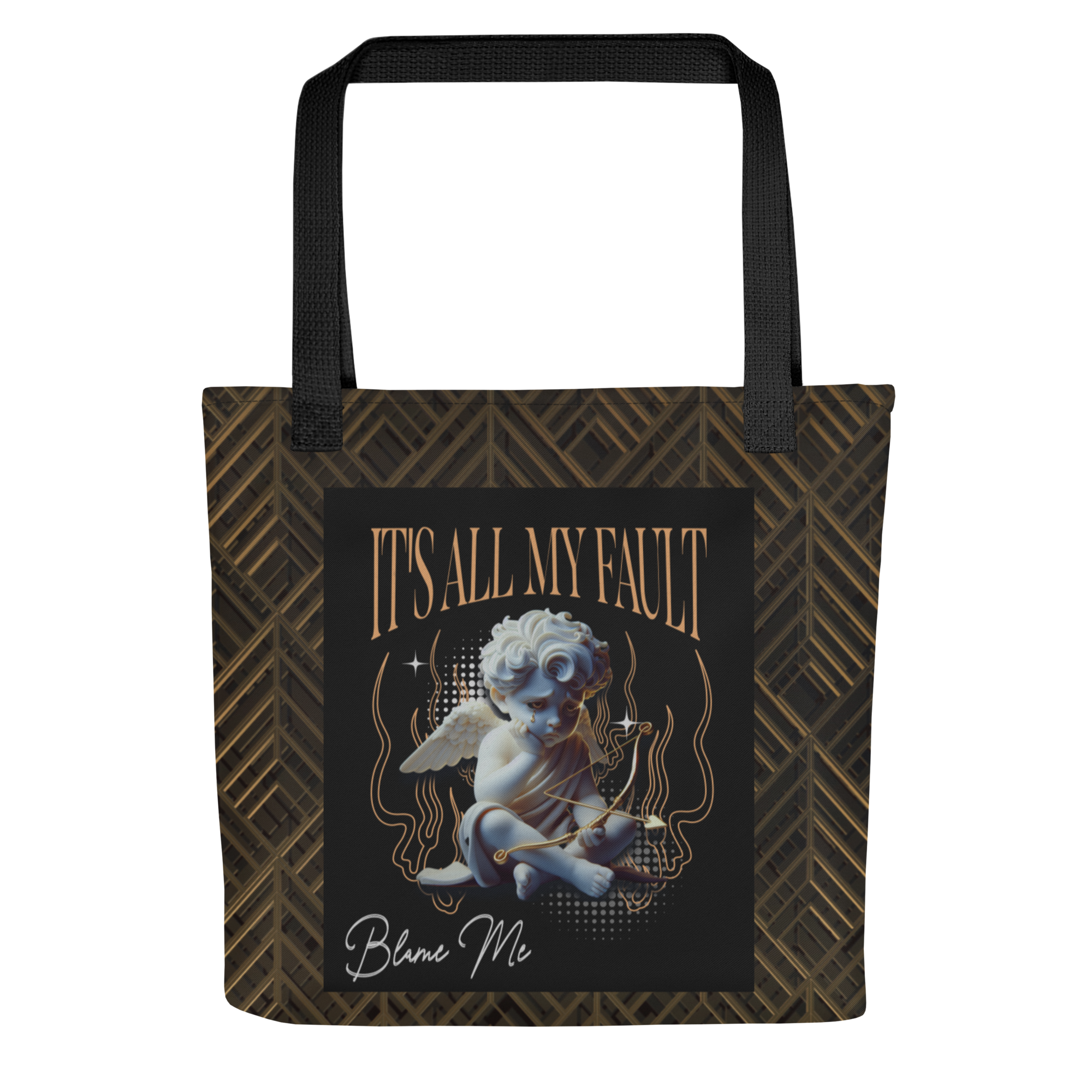 Sassy, Satirical, Adorably Angelic It's All My Fault Blame Me Tote Bag - 2 COLORS