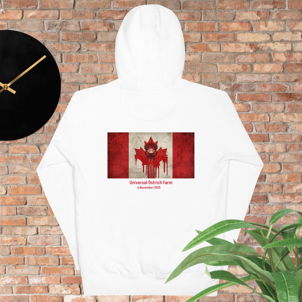Canada Ostrich Farm Remembrance Flag Hoodie for charity (3 color options) S-2X