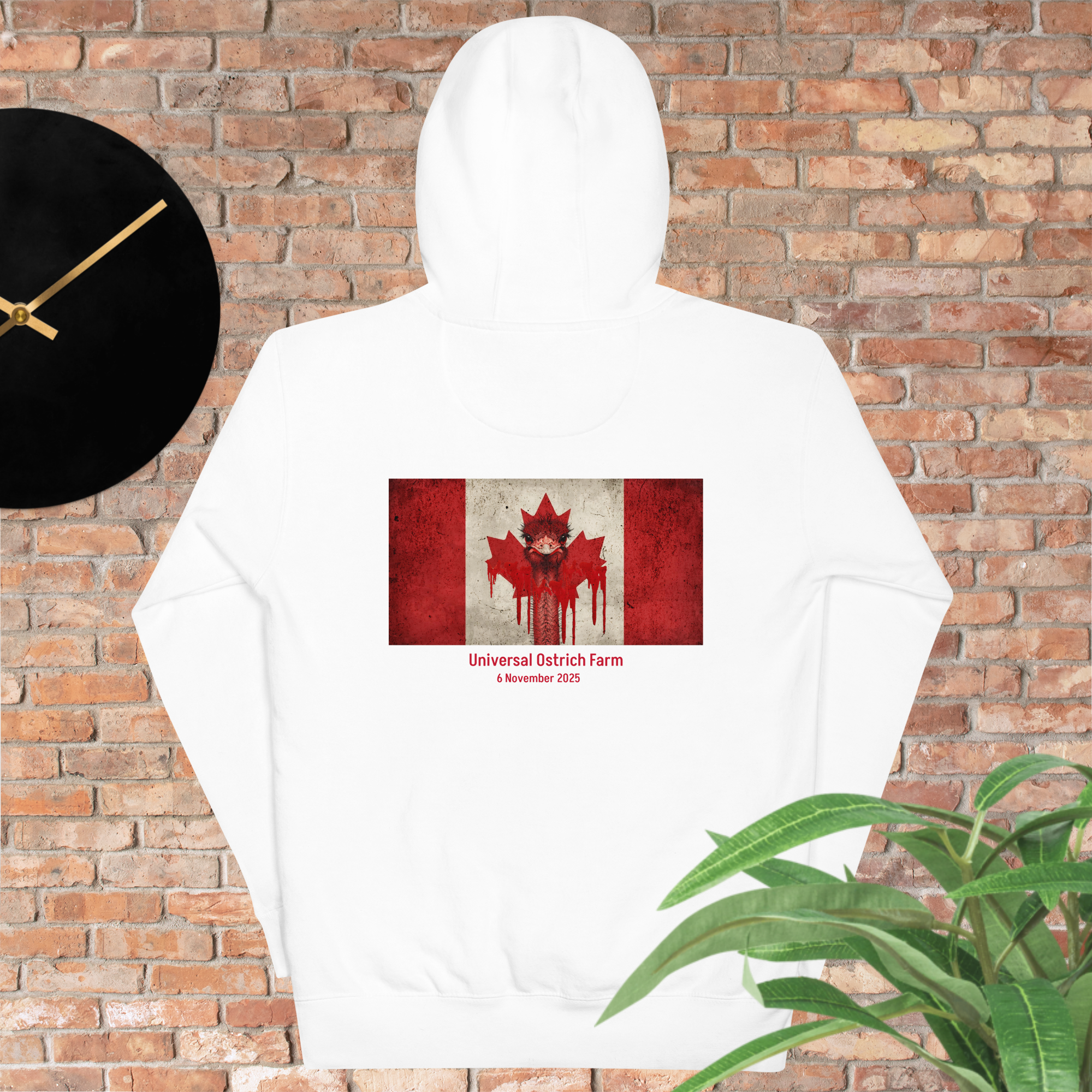 Canada Ostrich Farm Remembrance Flag Hoodie for charity (3 color options) S-2X