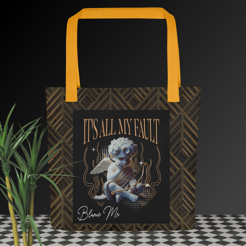 Blame Me Tote Bag (2 handle color options)