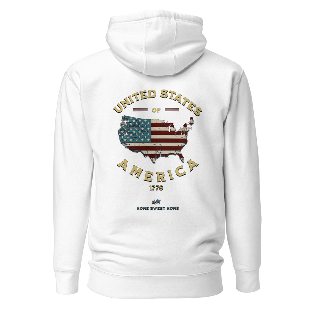 Celebratory All-American Patriotic 1776 USA 250 Proud American Citizen Unisex Hoodie (S-3X) 4 COLORS