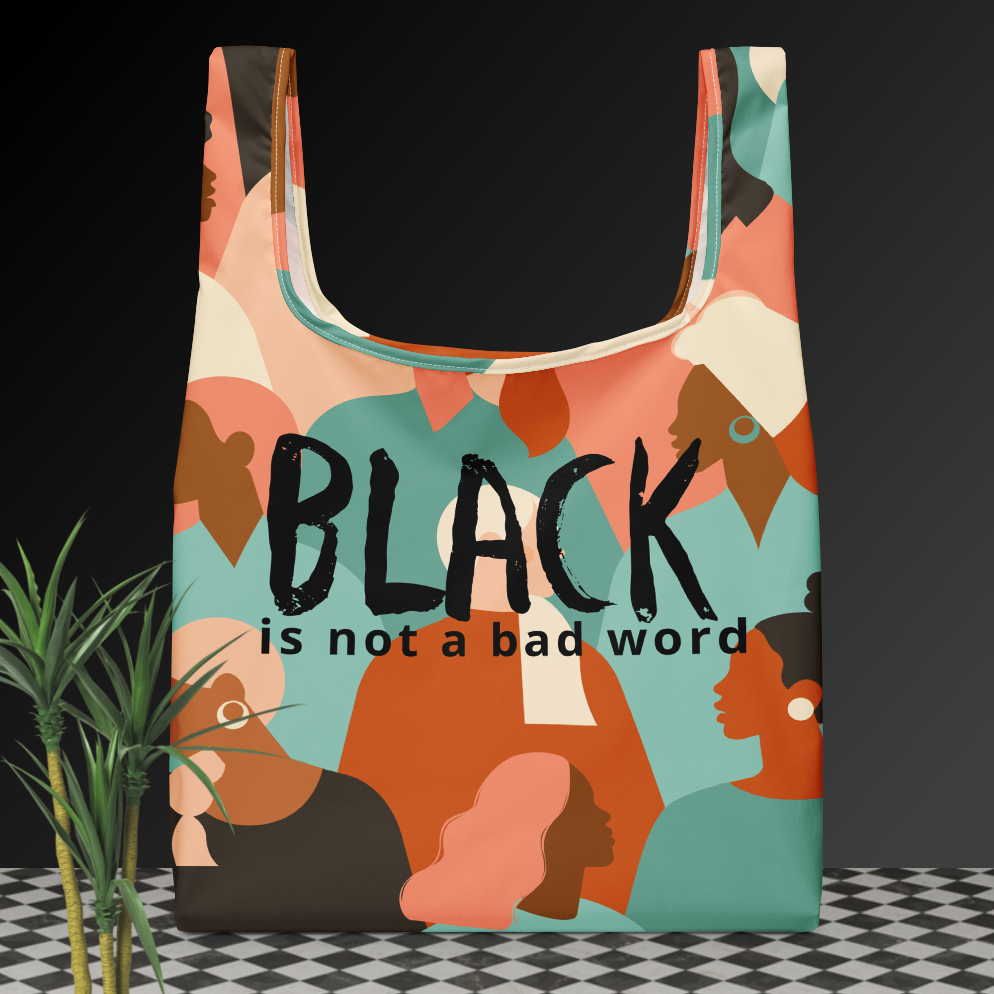 Black is Not a Bad Word Shopping Tote