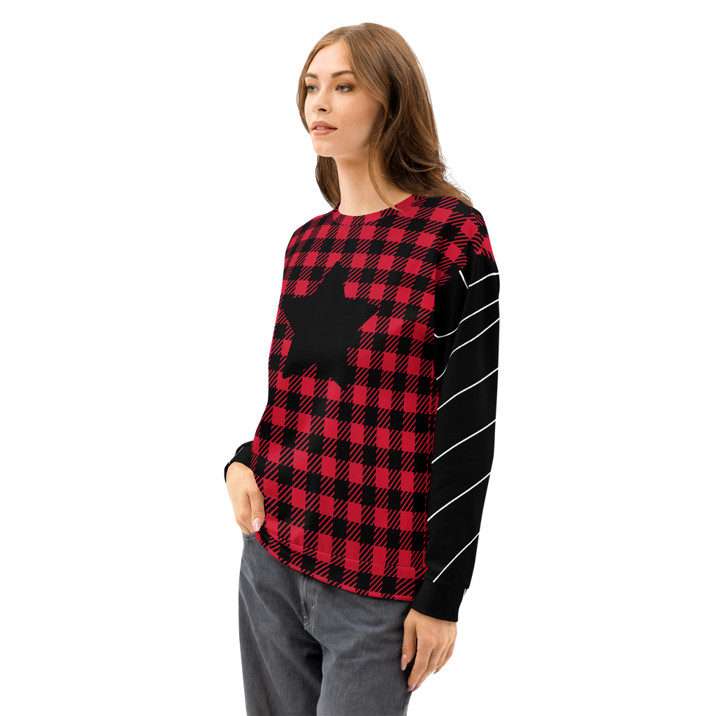 Plaid Star Sweatshirt (S-2X)