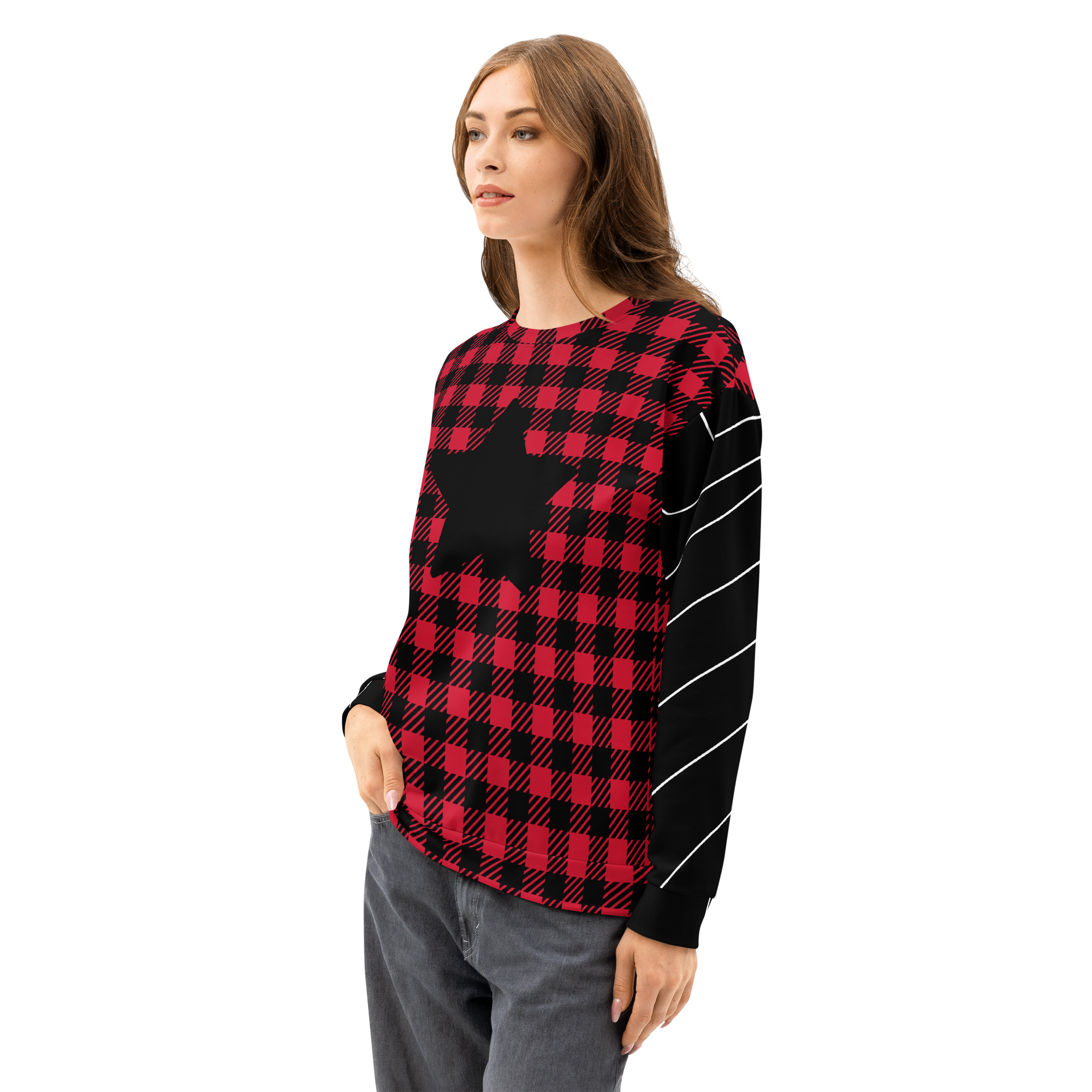 Plaid Star Sweatshirt (S-2X)