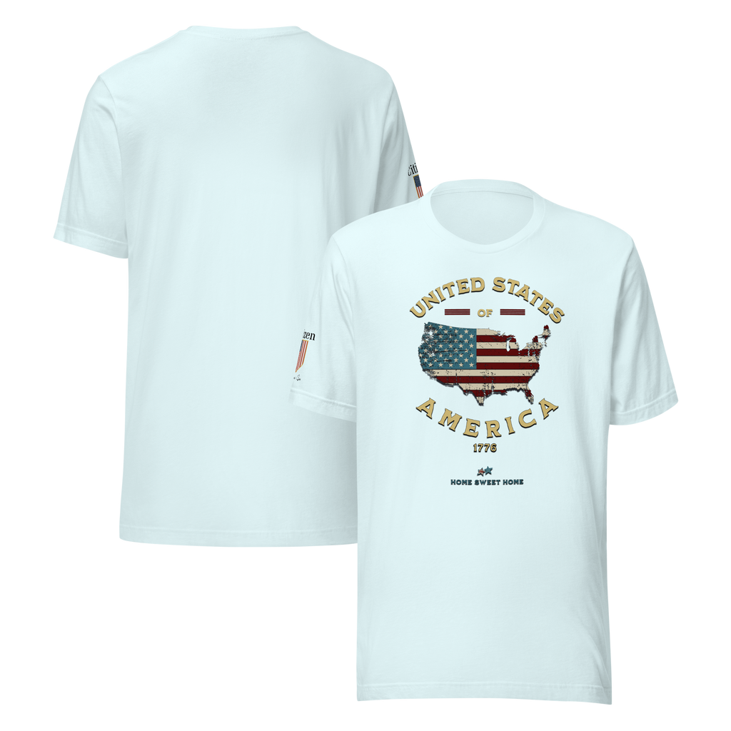 Americans Unite Patriotic 1776 USA 250 Proud American Citizen Unisex T-shirt (XS-3X) 5 COLORS