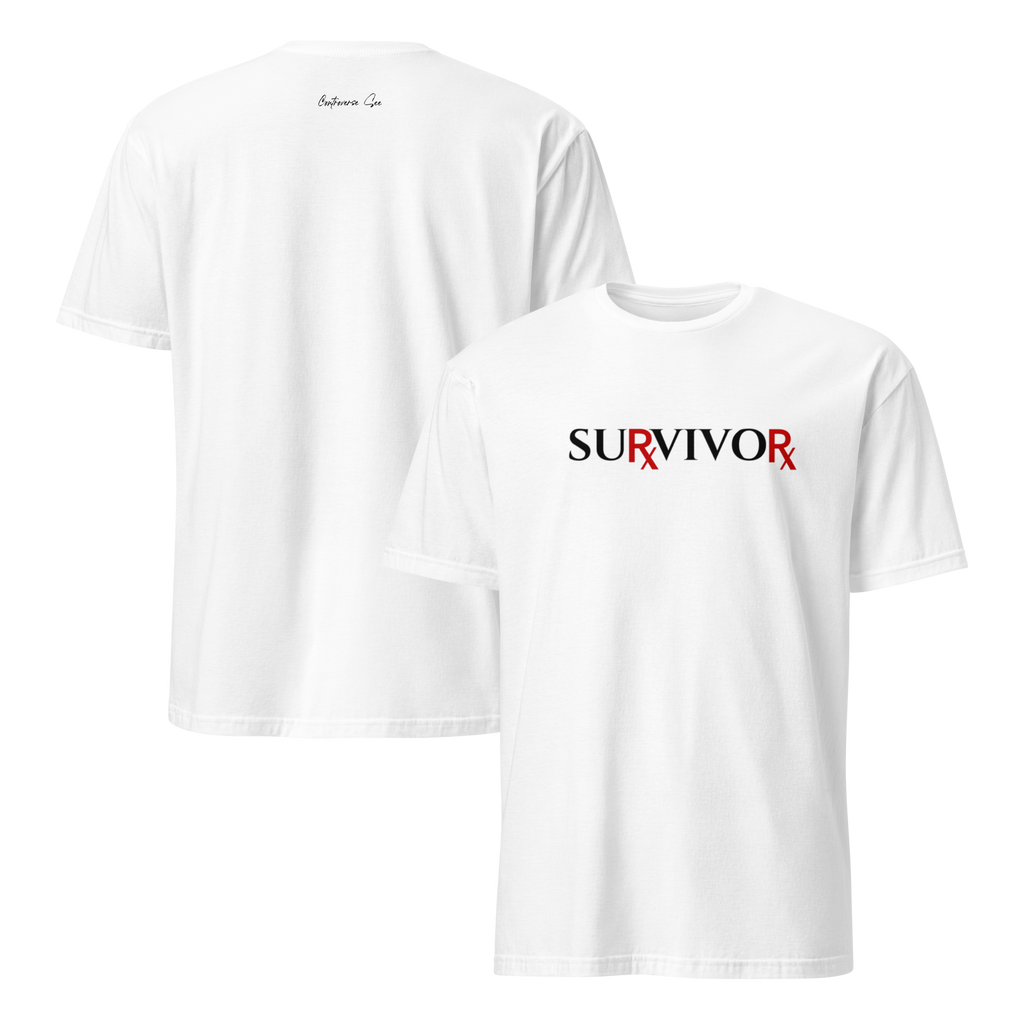 Pharmaceutical Drug Rx Survivor T-Shirt (6 color options, black lettering) S - 2X