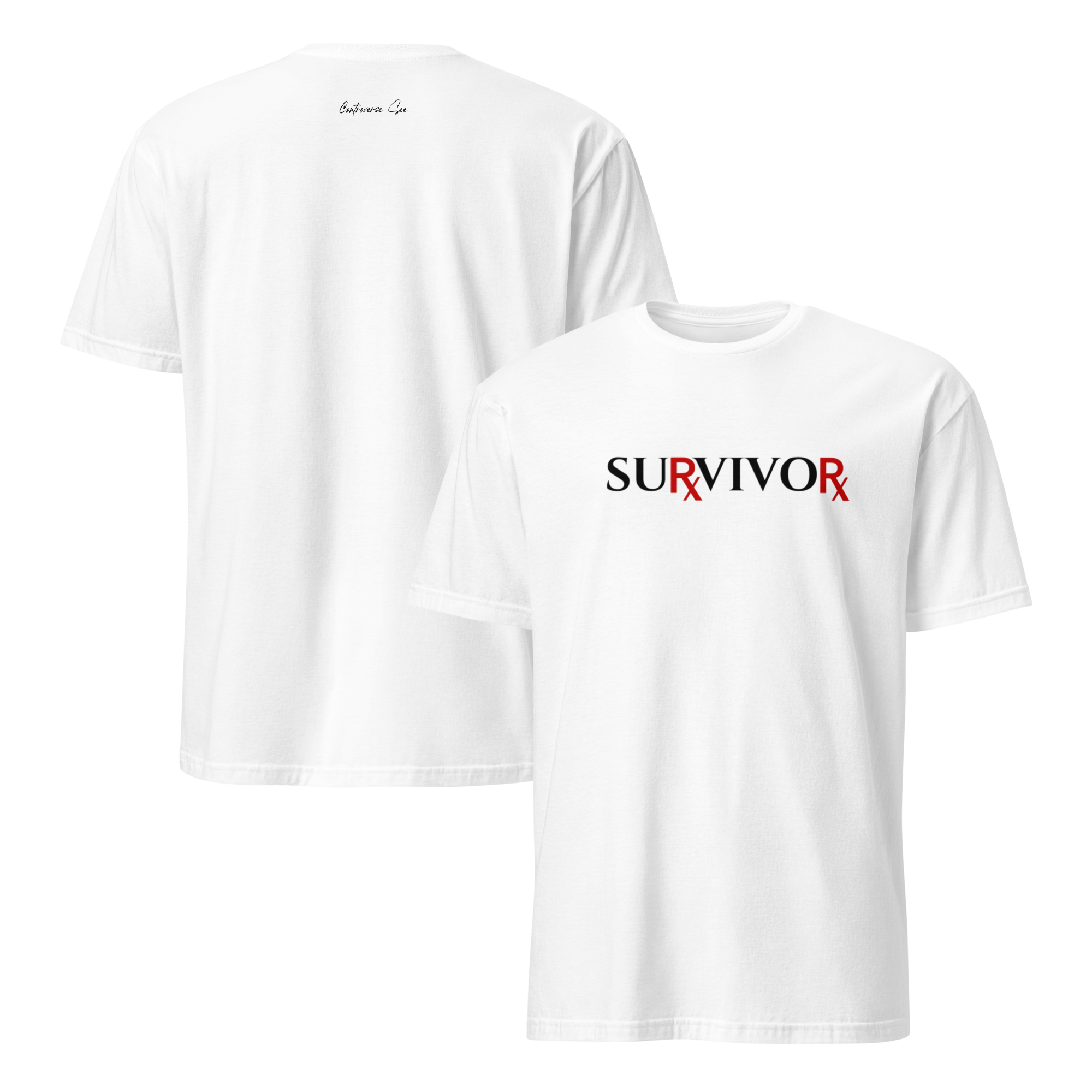 Pharmaceutical Drug Rx Survivor T-Shirt (6 color options, black lettering) S - 2X