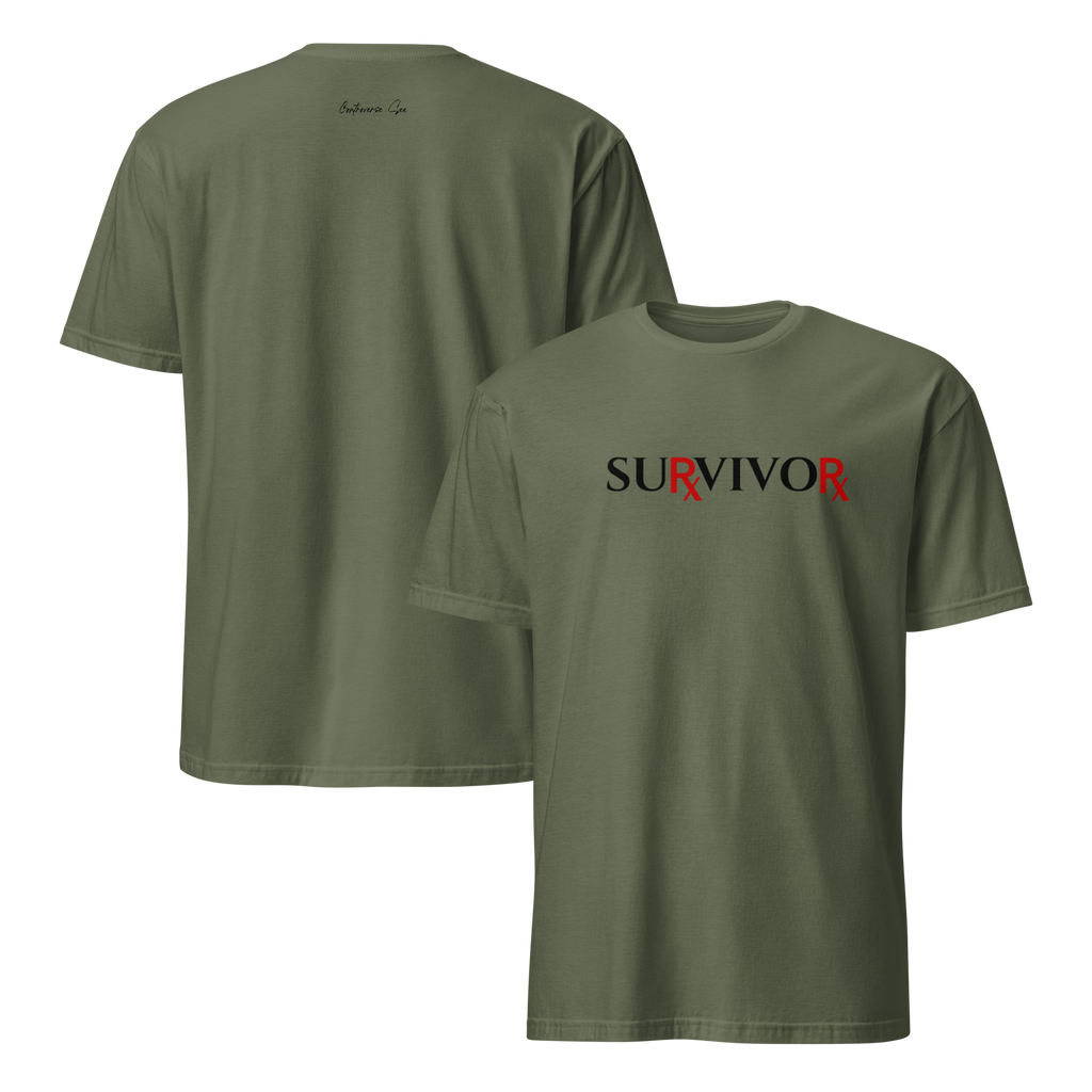 Pharmaceutical Drug Rx Survivor T-Shirt (6 color options, black lettering) S - 2X