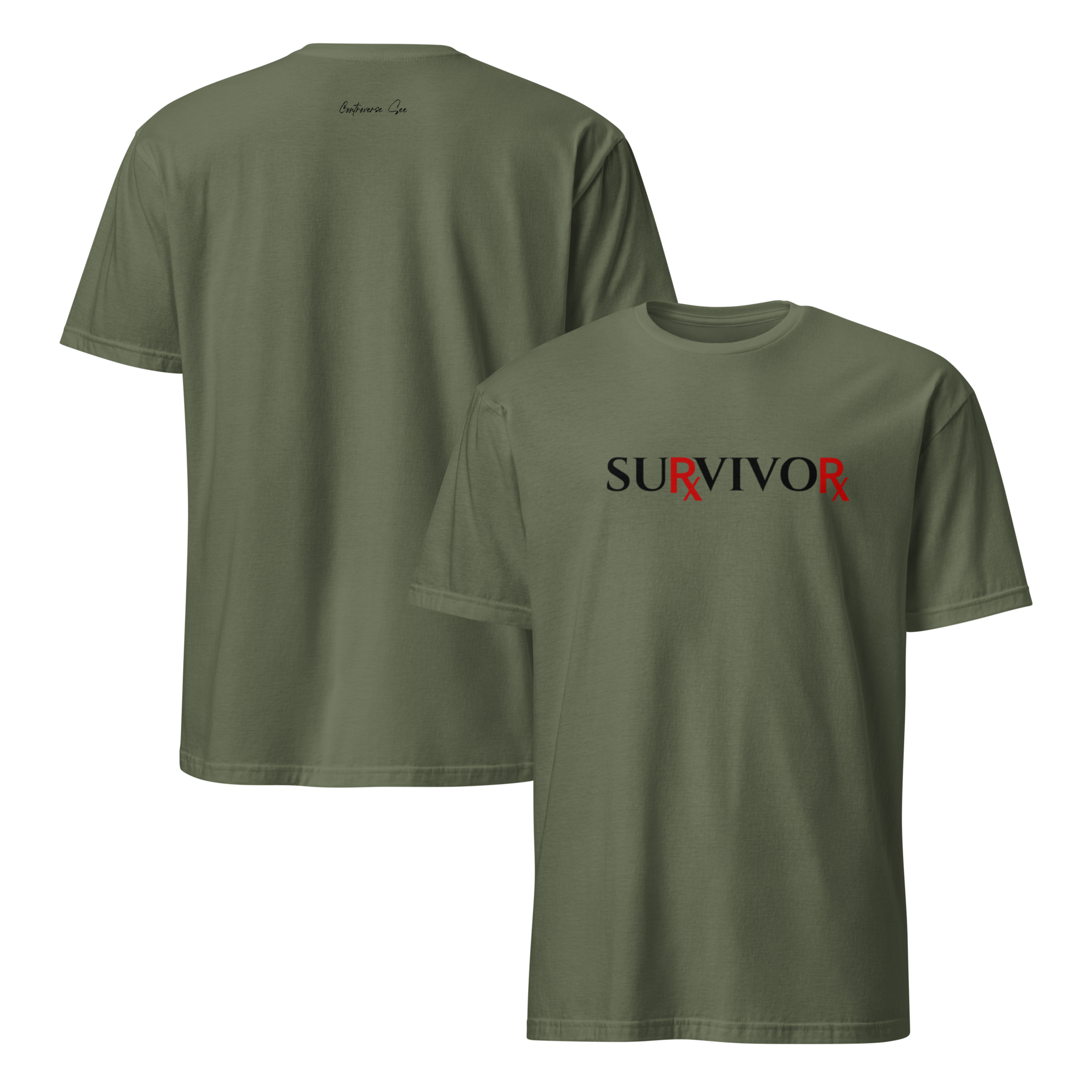 Pharmaceutical Drug Rx Survivor T-Shirt (6 color options, black lettering) S - 2X