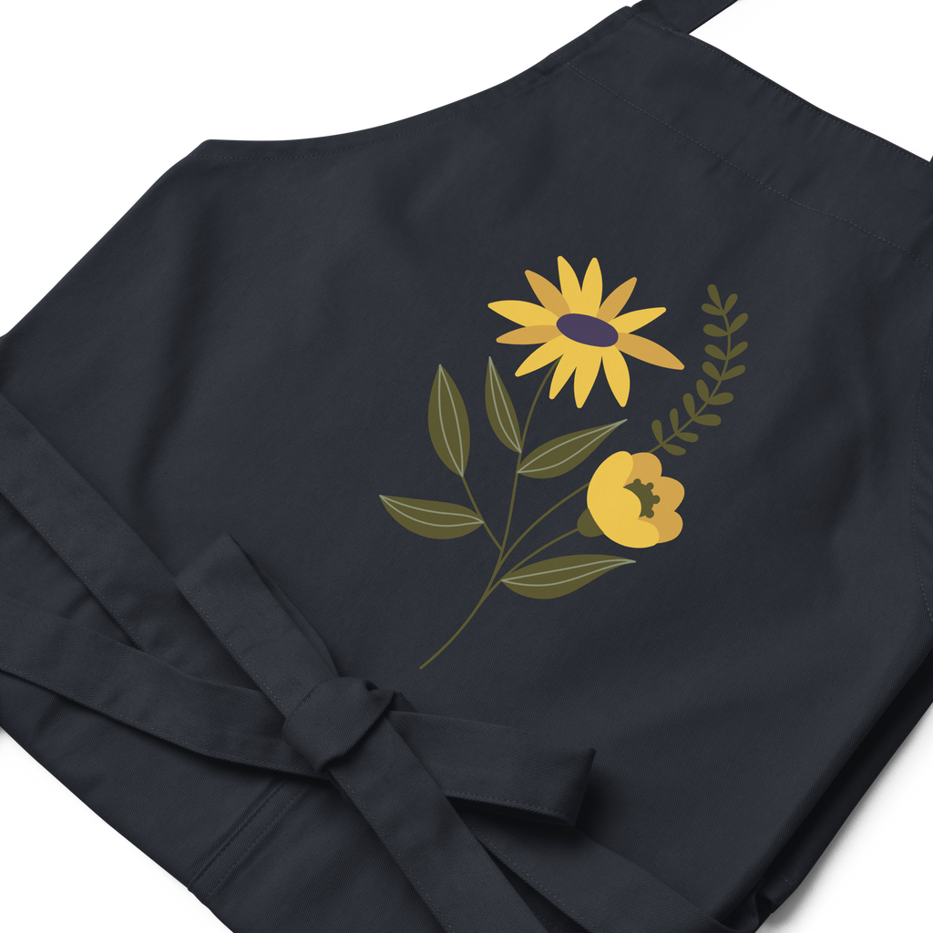 Yellow Flower Organic Cotton Apron (2 color options)