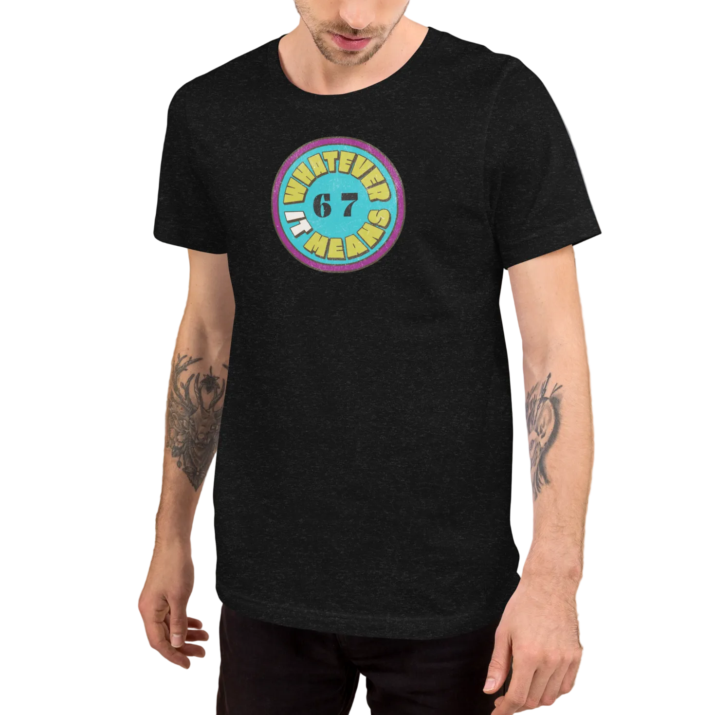 Wholesome Trendy Fun 6 7 WHATEVER IT MEANS Premium Unisex T-Shirt (S-2x) 4 Colors