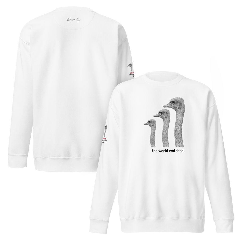 Canada Ostrich Farm Remembrance Sweatshirt for charity, Black Lettering (5 color options) S-2X