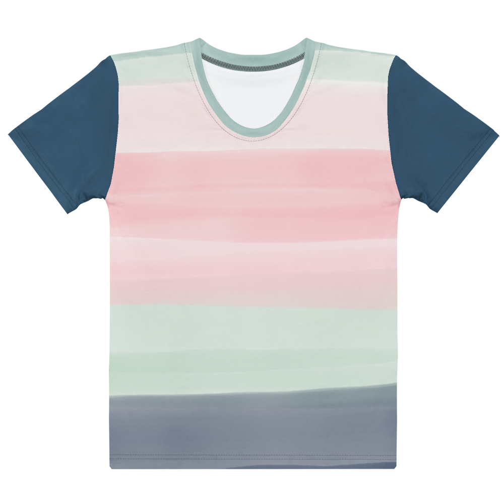 Light, Fresh, Feather Soft Pastel Petal Dust Women's Print T-Shirt (S-2X)