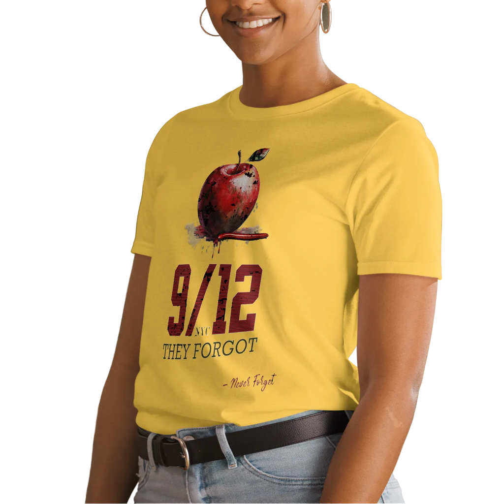 Powerful NYC 9/11 Remembrance or Forget Soft-Style Unisex T-Shirt (S - 2X) 5 Colors