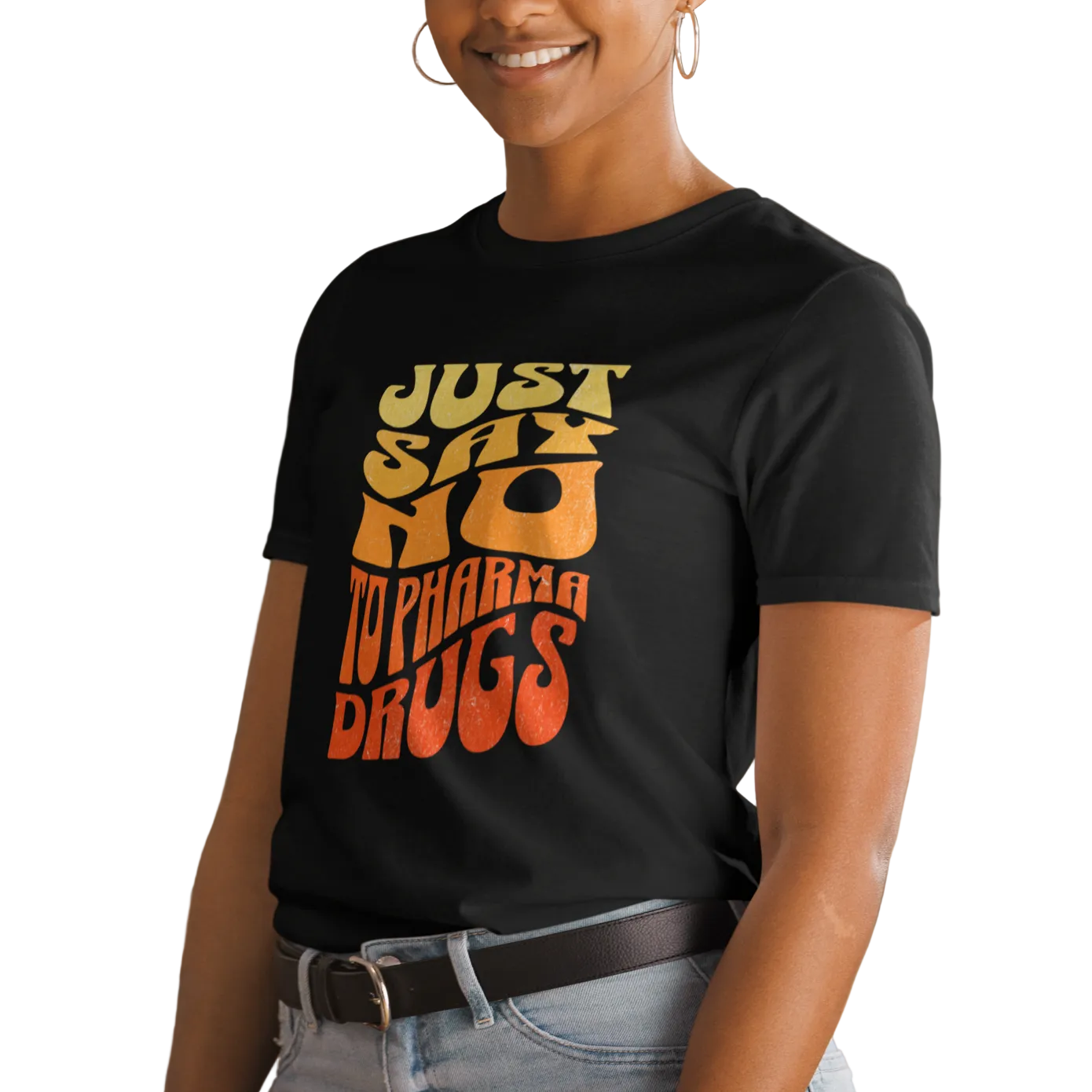 Colorfully Groovy Generation Just-Say-No Knows Unisex T-shirt (S-2X) 4 colors