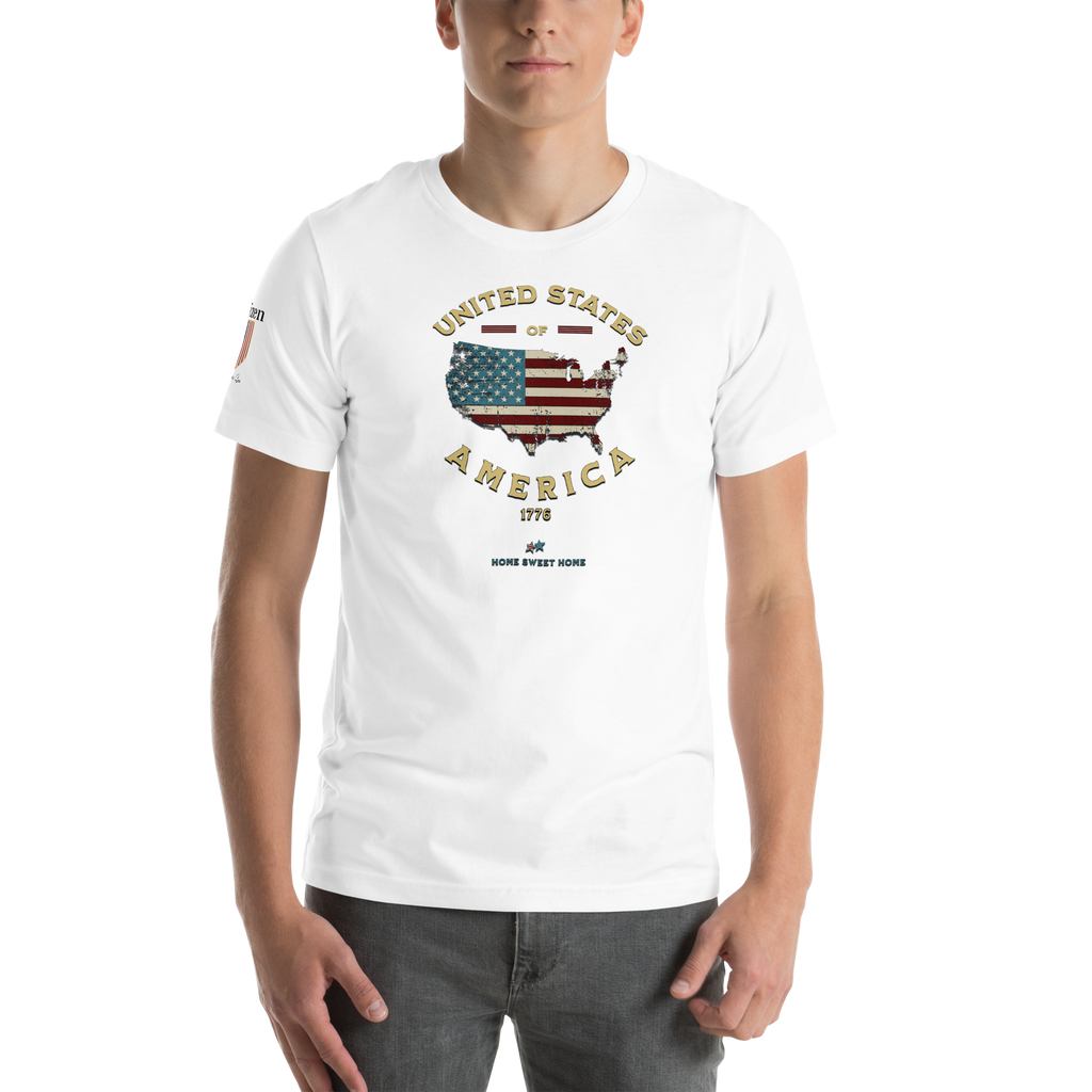 Americans Unite Patriotic 1776 USA 250 Proud American Citizen Unisex T-shirt (XS-3X) 5 COLORS