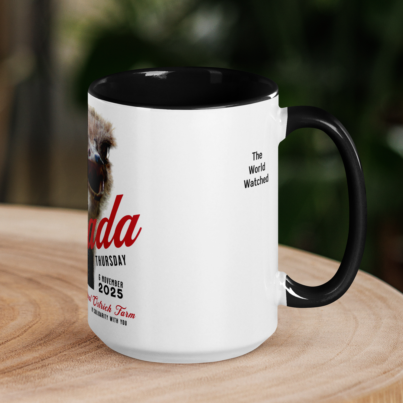 Canada Ostrich Farm Remembrance Mug for charity (15 oz)