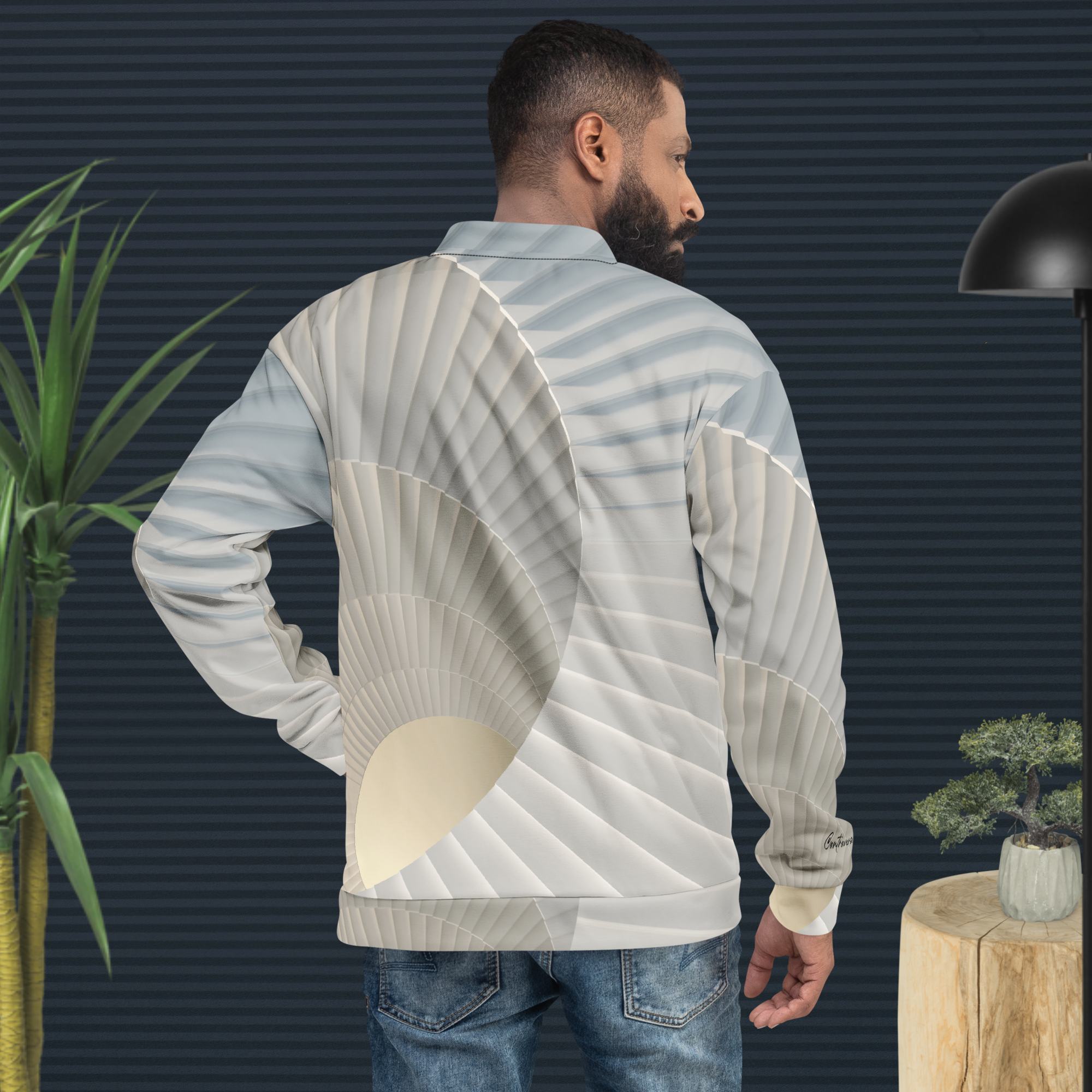 Spiral Illusion Bomber Jacket (S-2X)