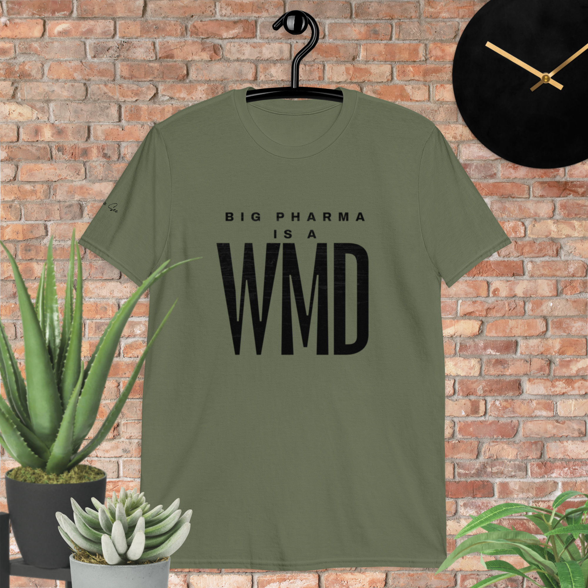 Big Pharma is a WMD tee, simple (6 color options) S-2X