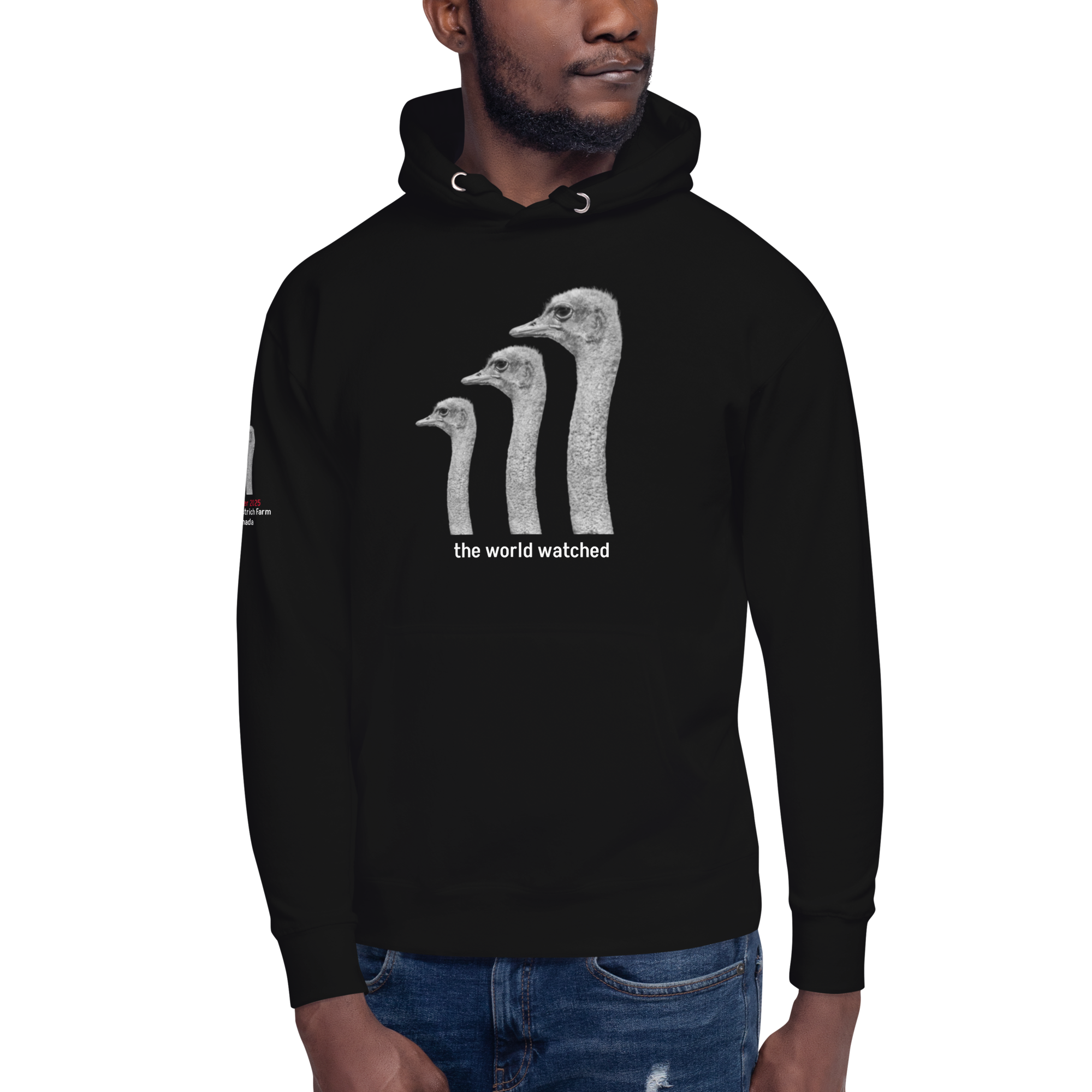 Canada Ostrich Farm Remembrance Hoodie for charity White Lettering (4 color options) S-2X