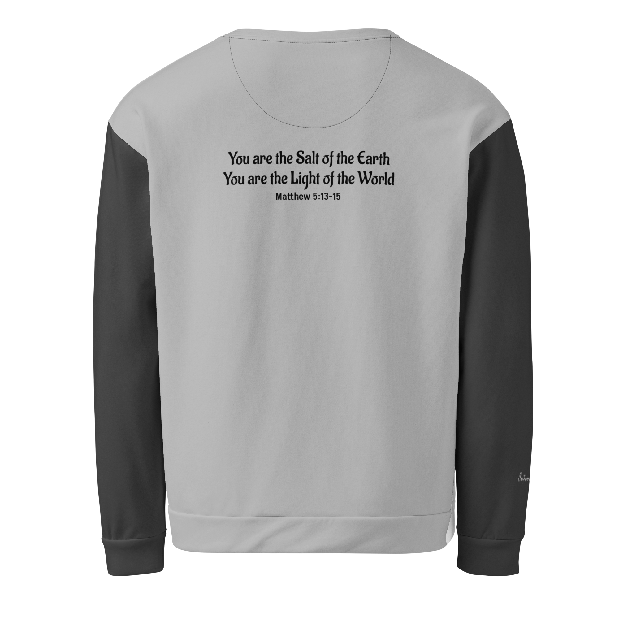 Faithfully Inspiring Devoutly Following Salt and Light Jesus This Way Double-Sided Color-Block Unisex Sweatshirt (S-2X)