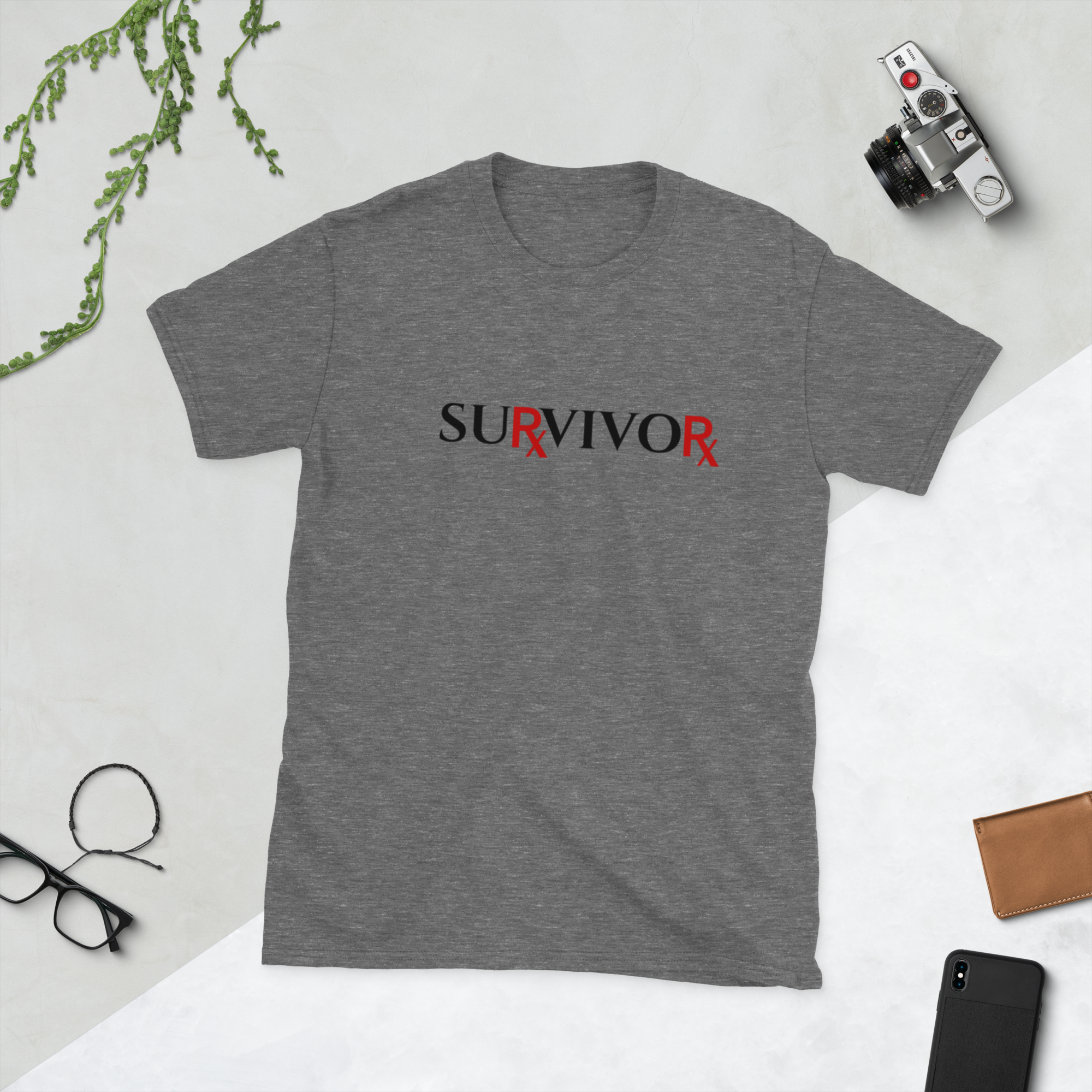 Pharmaceutical Drug Rx Survivor T-Shirt (6 color options, black lettering) S - 2X
