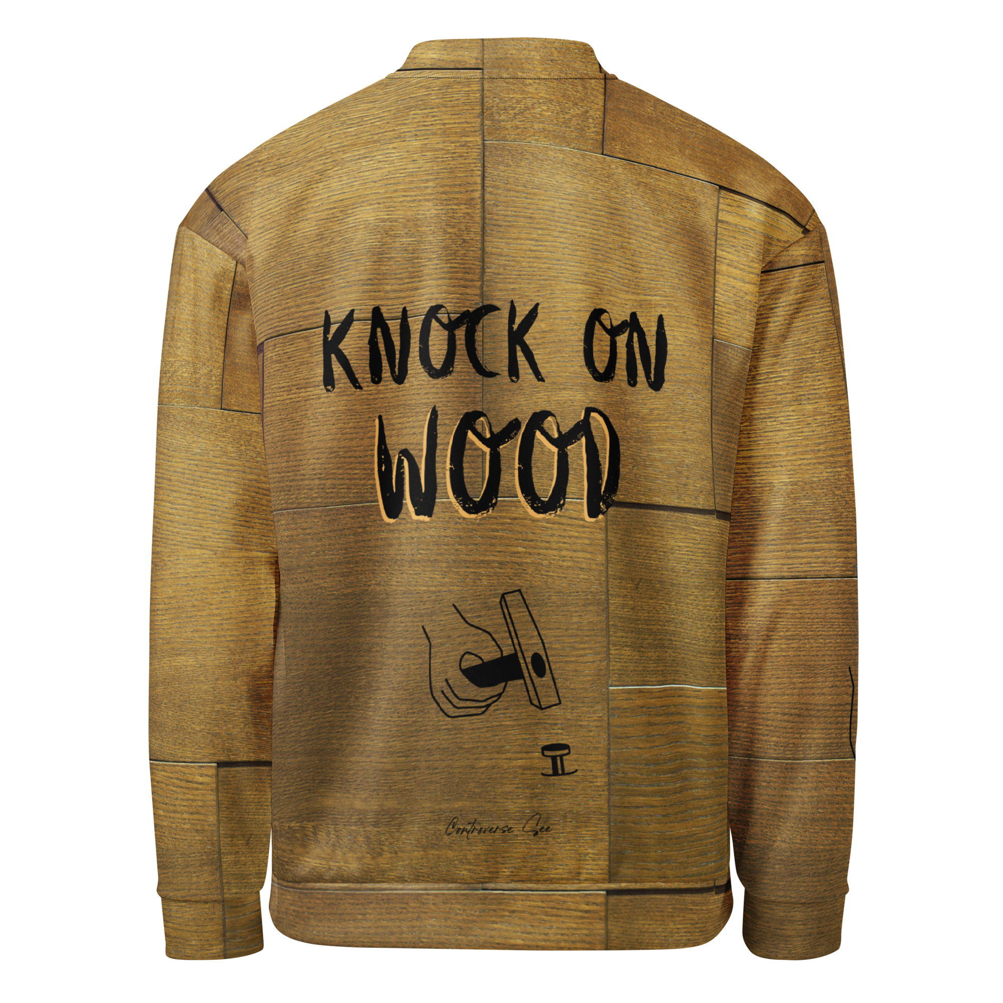 Knock On Wood Bomber Jacket (S-3X)