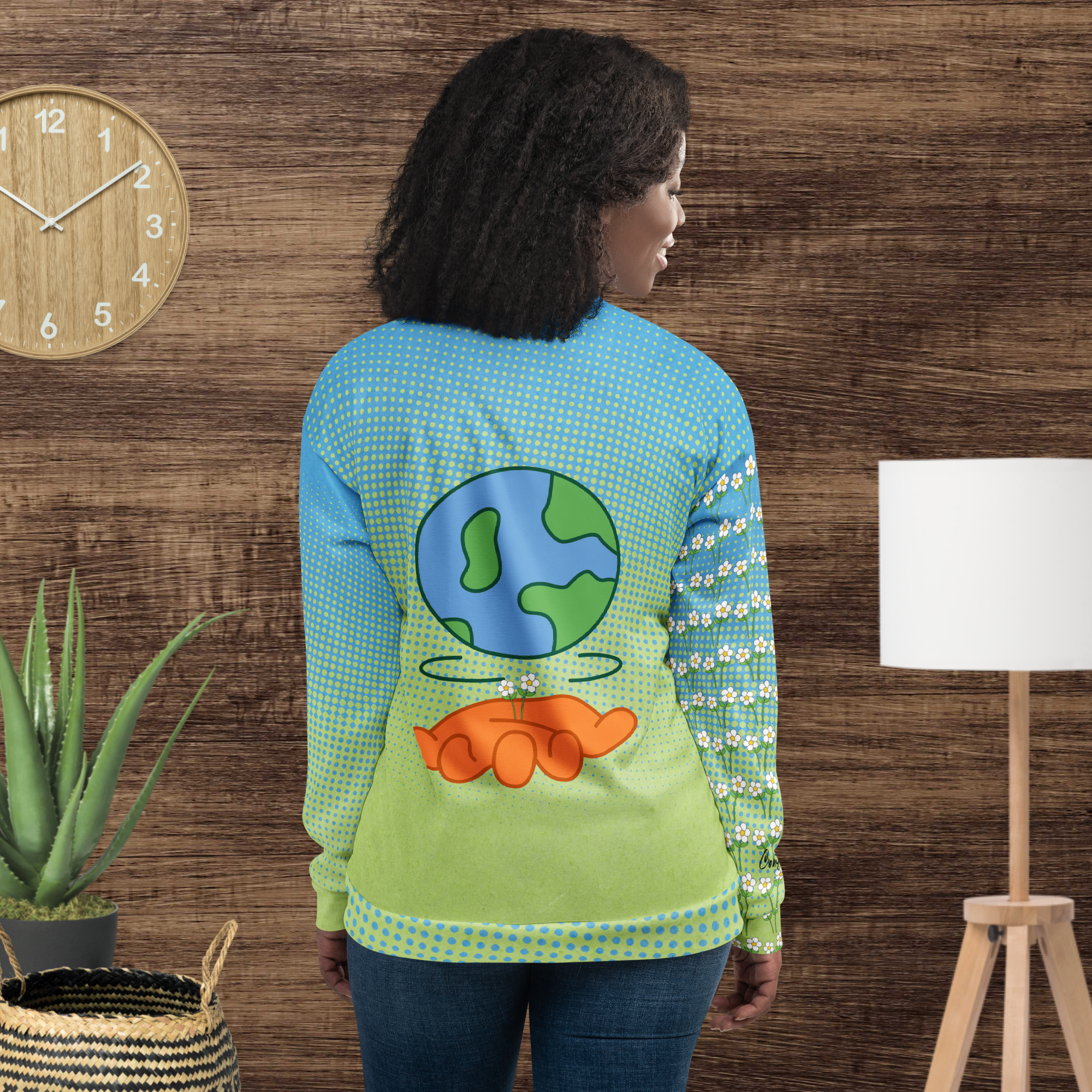 Happy Earth Bomber Jacket (S-2X)