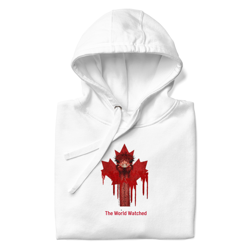 Canada Ostrich Farm Remembrance Flag Hoodie for charity (3 color options) S-2X