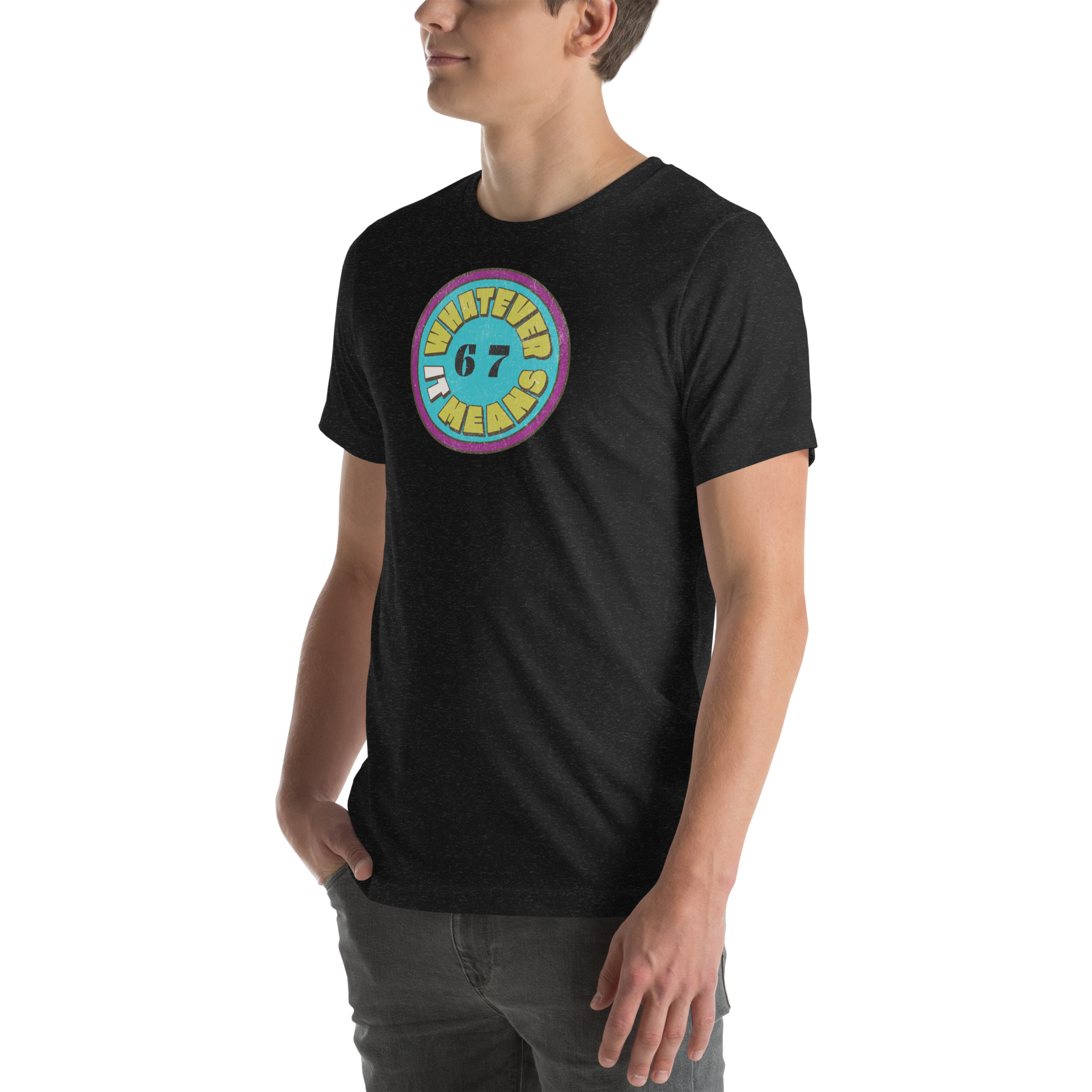 Wholesome Trendy Fun 6 7 WHATEVER IT MEANS Premium Unisex T-Shirt (S-2x) 4 Colors