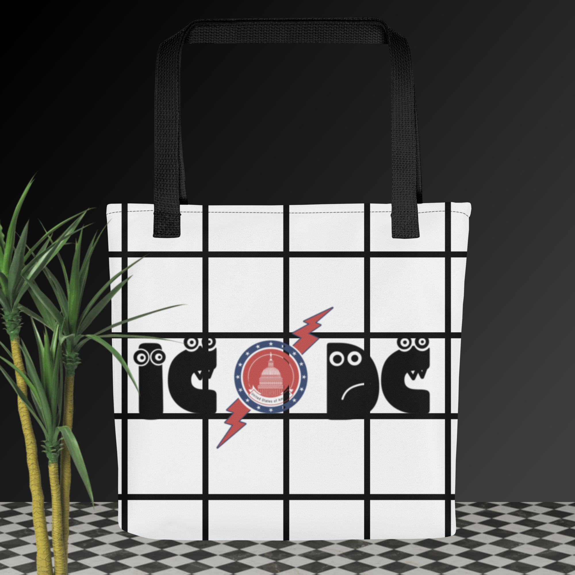 IC/DC Tote Bag (2 handle color options) dual sided graphic